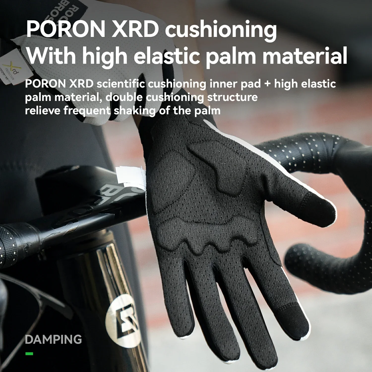 Full Finger Bike Gloves Breathable Touch screen with PORON® XRD Cushioning - Image 8