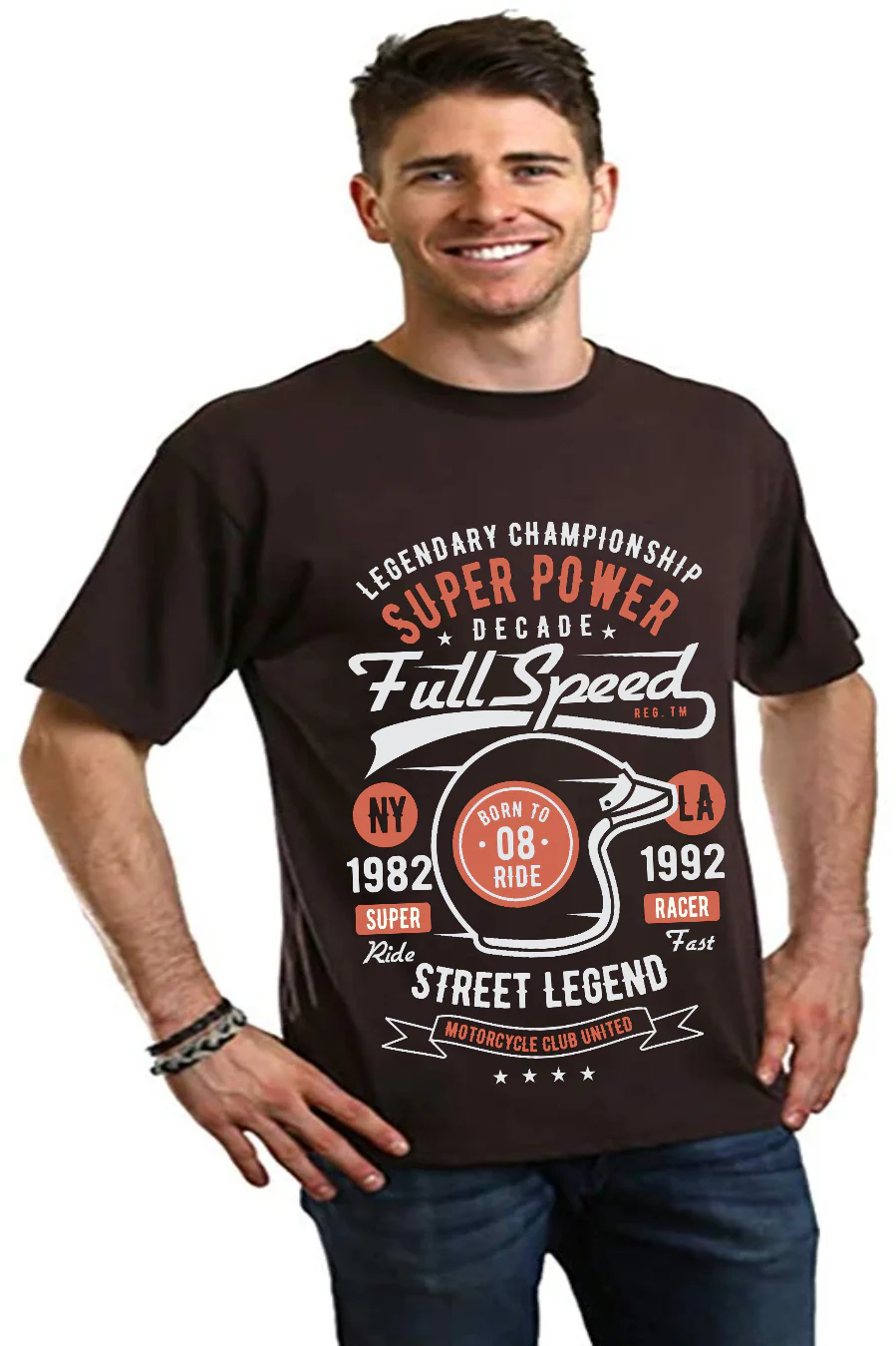 Full Speed Super Men's Bamboo Viscose/Organic Cotton Short Sleeve Graphic T-Shirt - Image 5