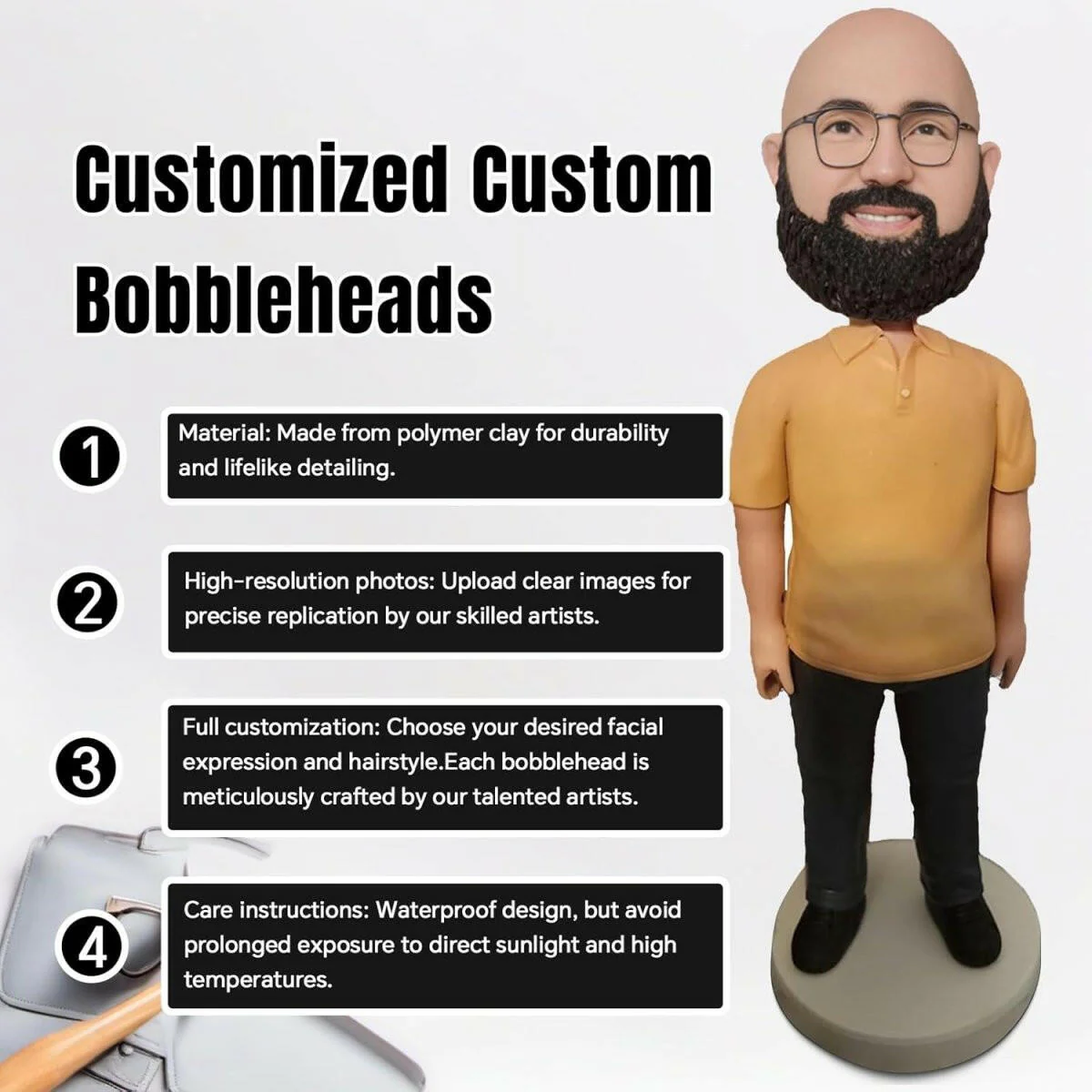 Fully Customizable 2 Persons Bobbleheads – Personalized Handcrafted Figurine - Image 5