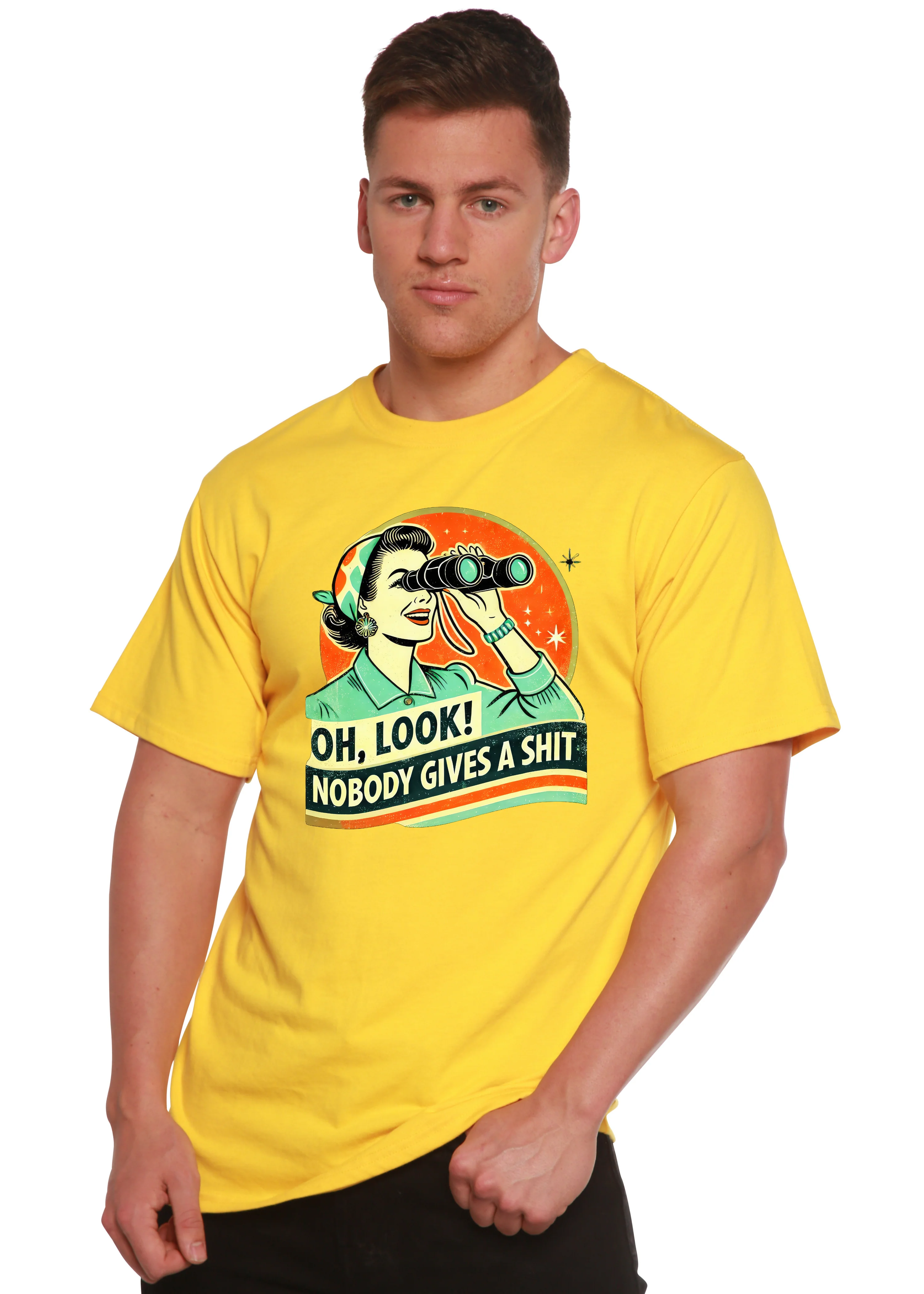 Funny Retro Woman Unisex Bamboo/Cotton Graphic T-Shirt - Image 10