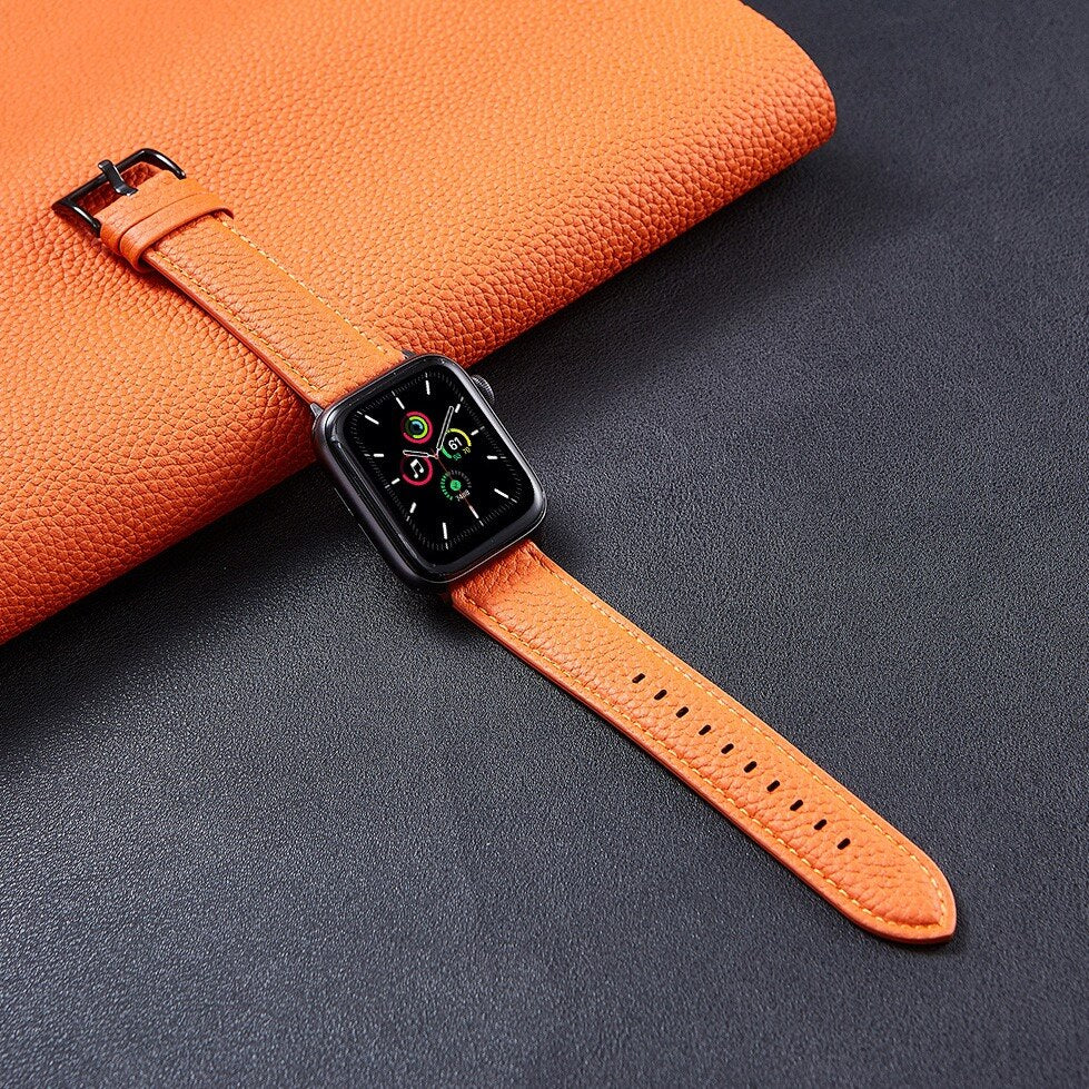 Genuine Leather Loop Apple Watch Band Series 11/10/9/8/7/6/5/4/ SE / Ultra 1/2/3 - Image 4