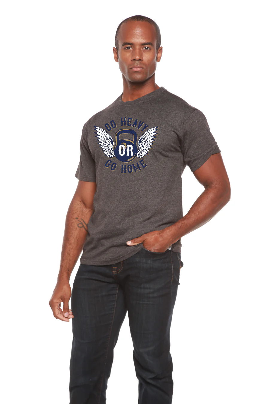 GO HEAVY Men's Bamboo Viscose/Organic Cotton Short Sleeve Graphic T-Shirt - Image 5