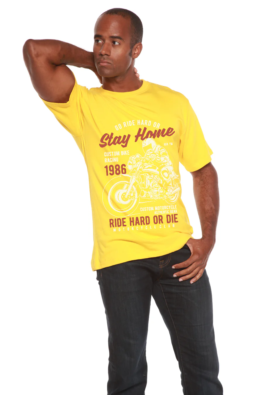 Go Ride Hard Men's Bamboo Viscose/Organic Cotton Short Sleeve Graphic T-Shirt - Image 6
