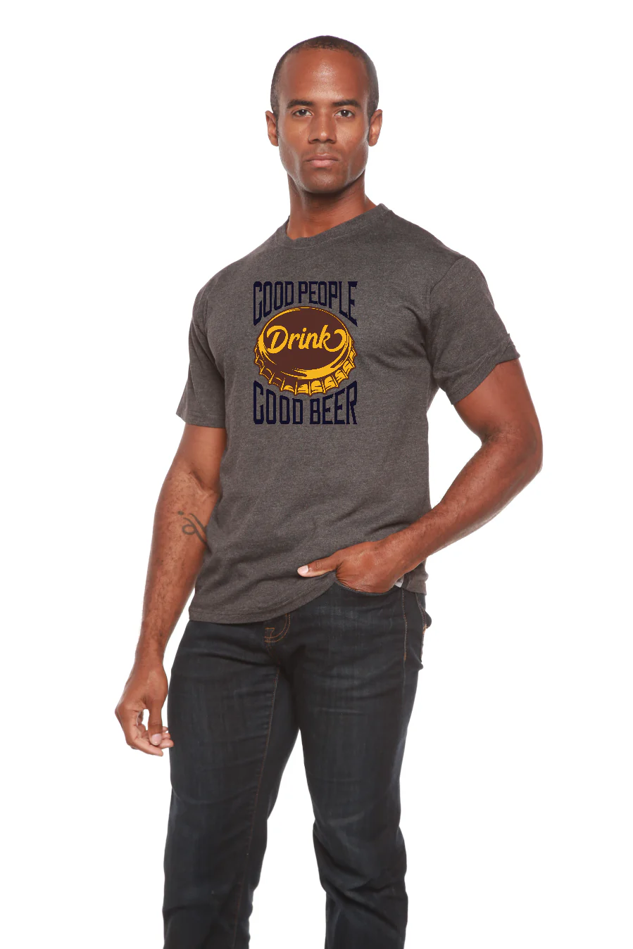 Good People Men's Bamboo Viscose/Organic Cotton Short Sleeve Graphic T-Shirt - Image 4