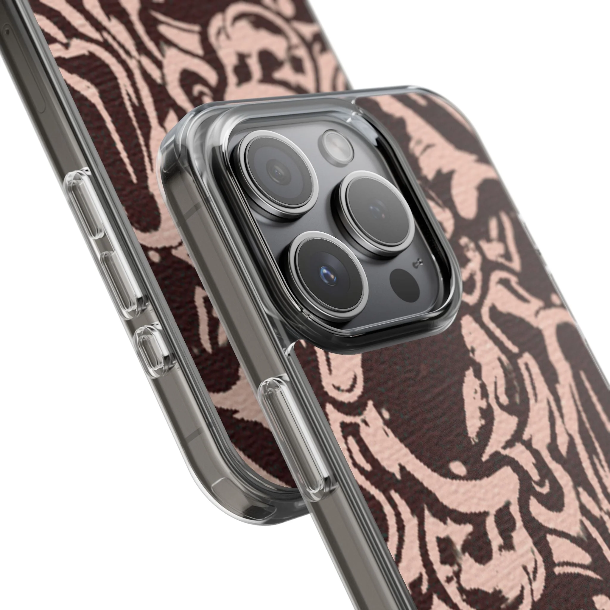 Gothic Abstract Skull Clear Phone Case - Image 65