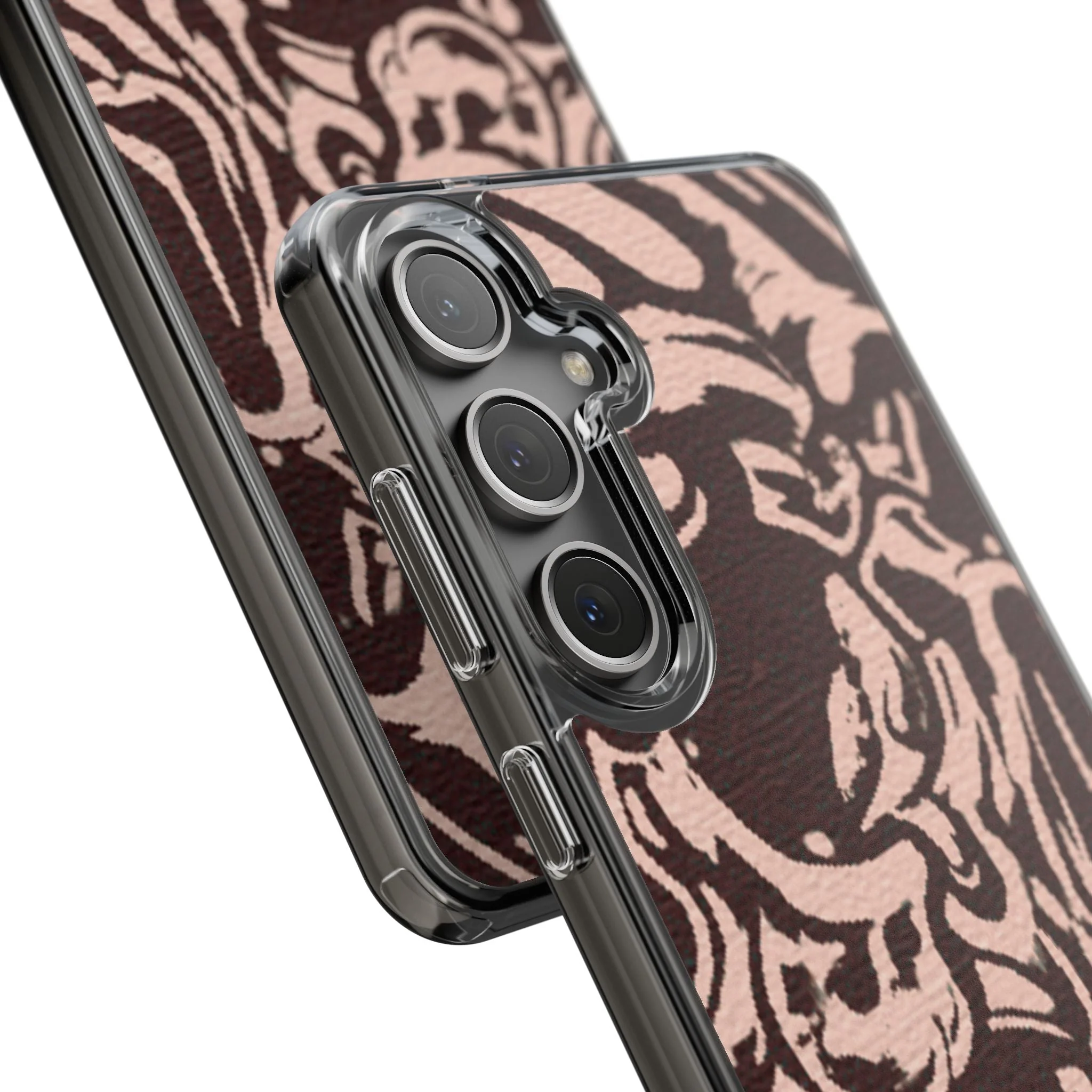 Gothic Abstract Skull Clear Phone Case - Image 77
