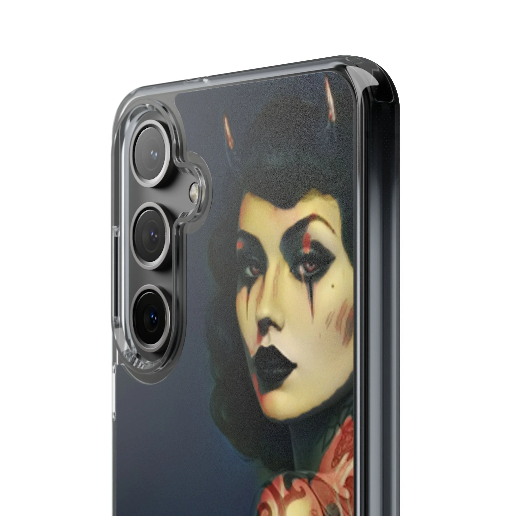Gothic Devilish Tattooed Beauty Clear Phone Case - Image 47