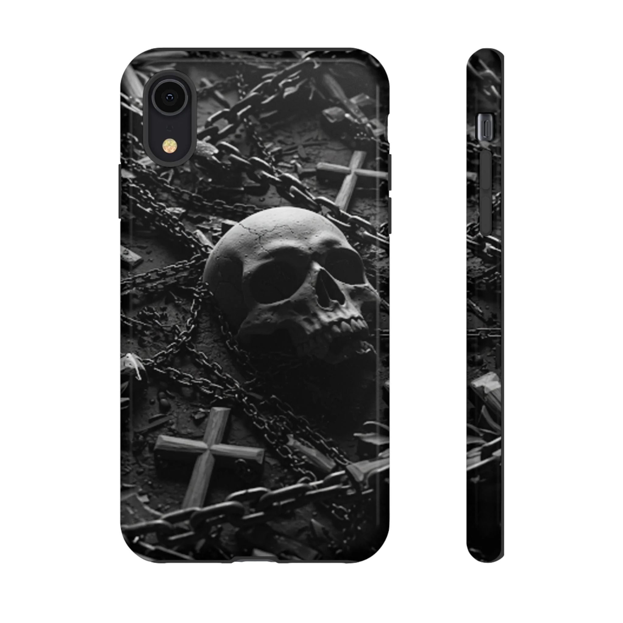 Gothic Skull Tough Phone Case - Image 3