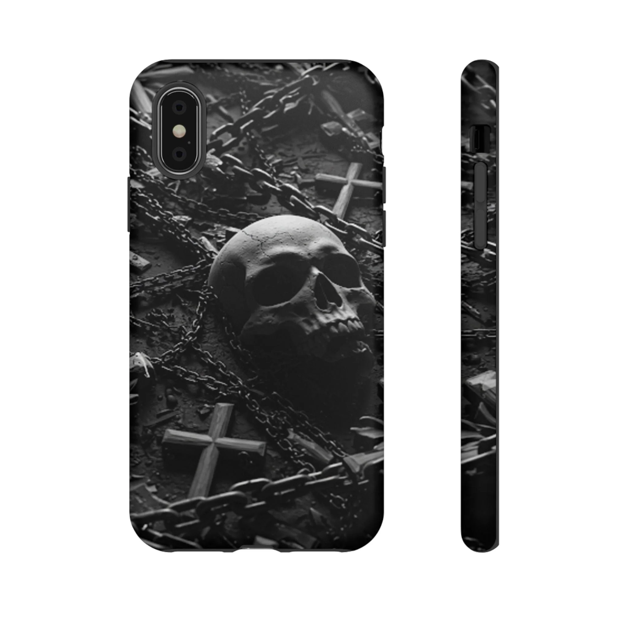 Gothic Skull Tough Phone Case - Image 6
