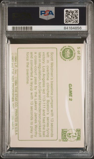 Graded 1984 Star Celtics Champs Magic Johnson #5 PSA 7 Near Mint - Image 2