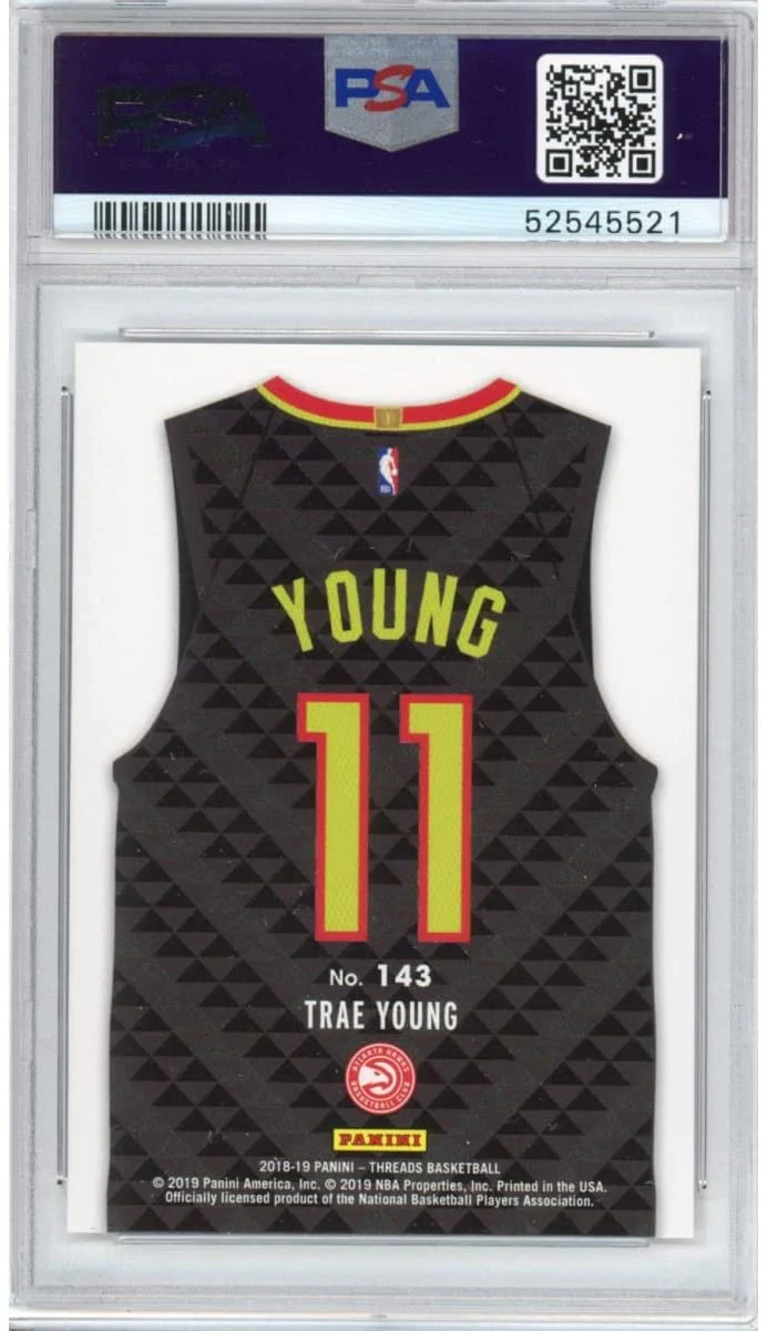 Graded 2018-19 Panini Threads Trae Young #143 Rookie RC Basketball Card PSA 10 Gem Mint - Image 2