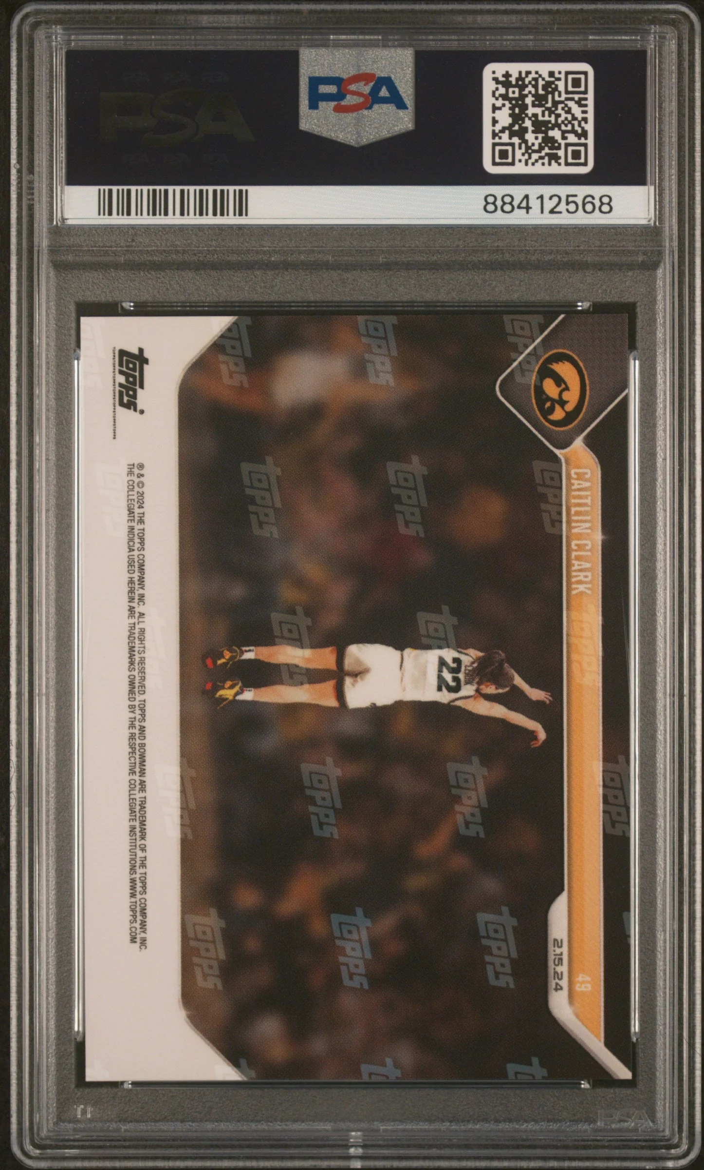 Graded 2023 Topps Bowman U Now Caitlin Clark #49 Rookie RC Basketball Card PSA 10 Gem Mint - Image 2