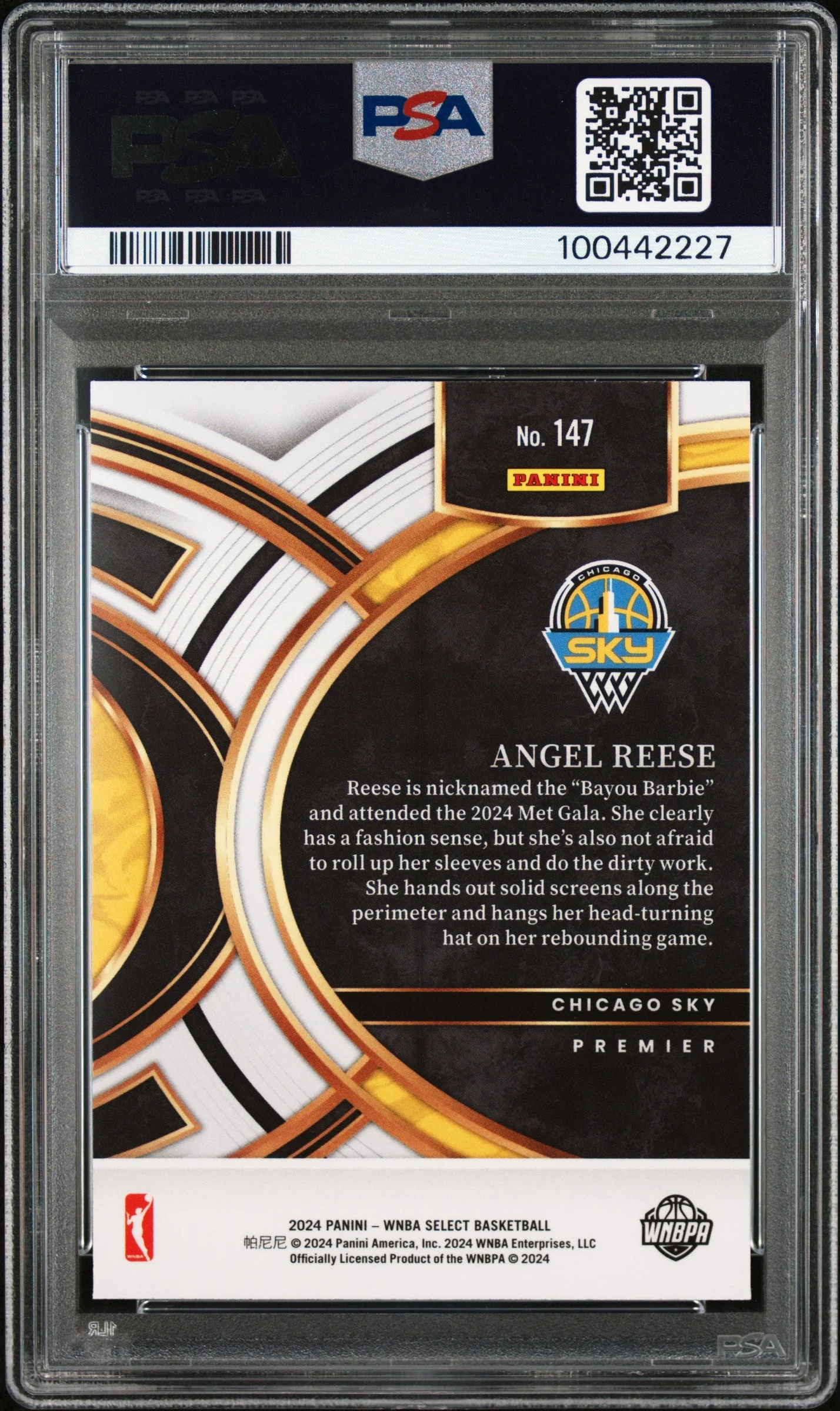 Graded 2024 Panini Select WNBA Angel Reese #147 Rookie RC Basketball Card PSA 10 Gem Mint - Image 2
