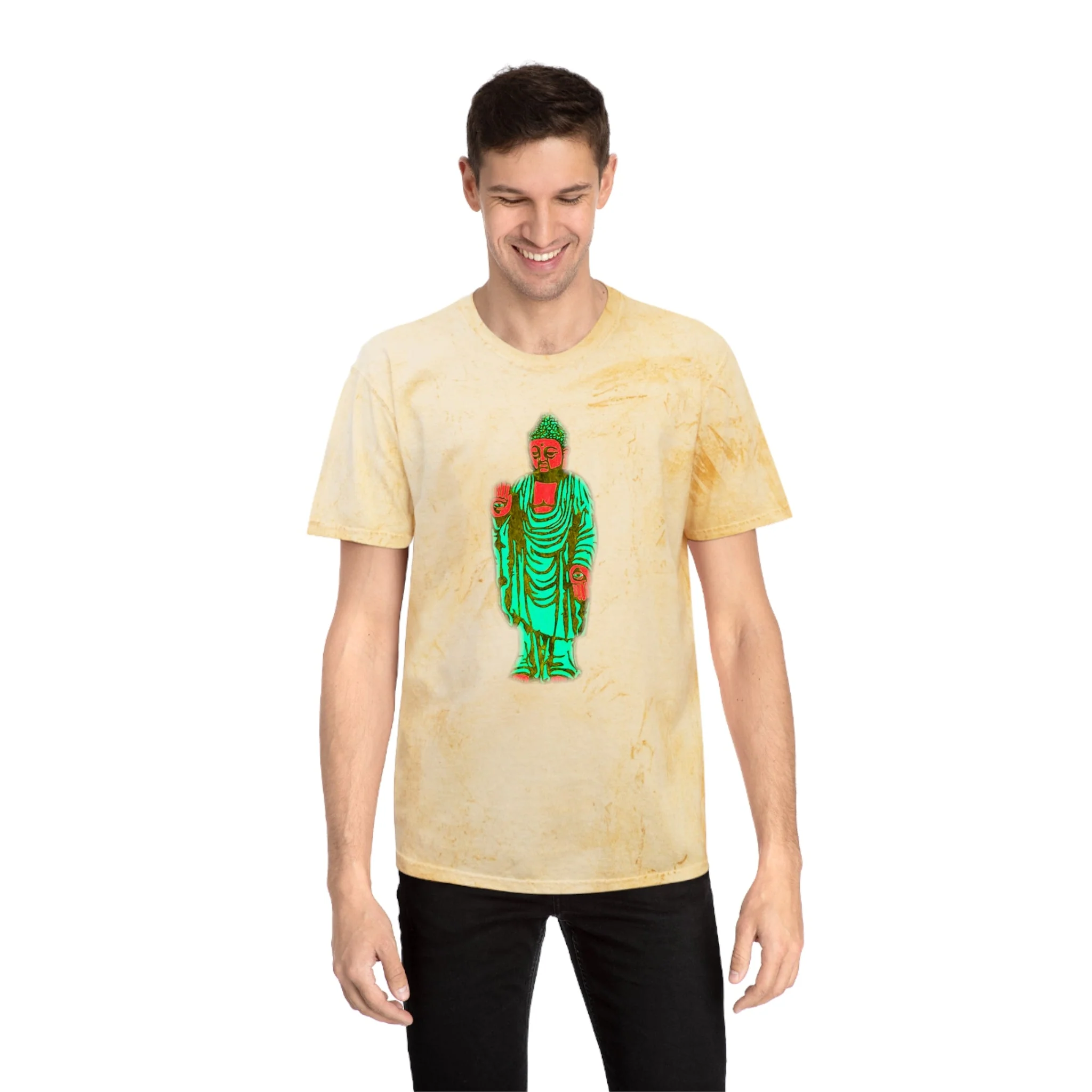 Grand Honor Buddha Watermelon Industrial Dye Premium T-Shirt - Image 20