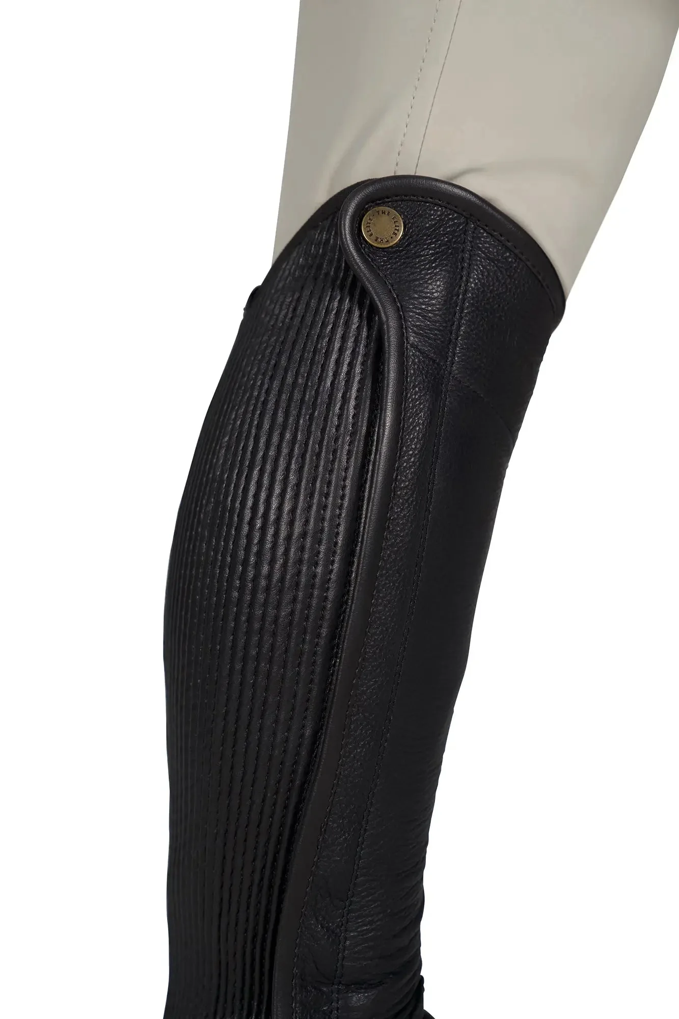 Grand Prix Elite Leather Kids Half Chaps, Black - Image 2
