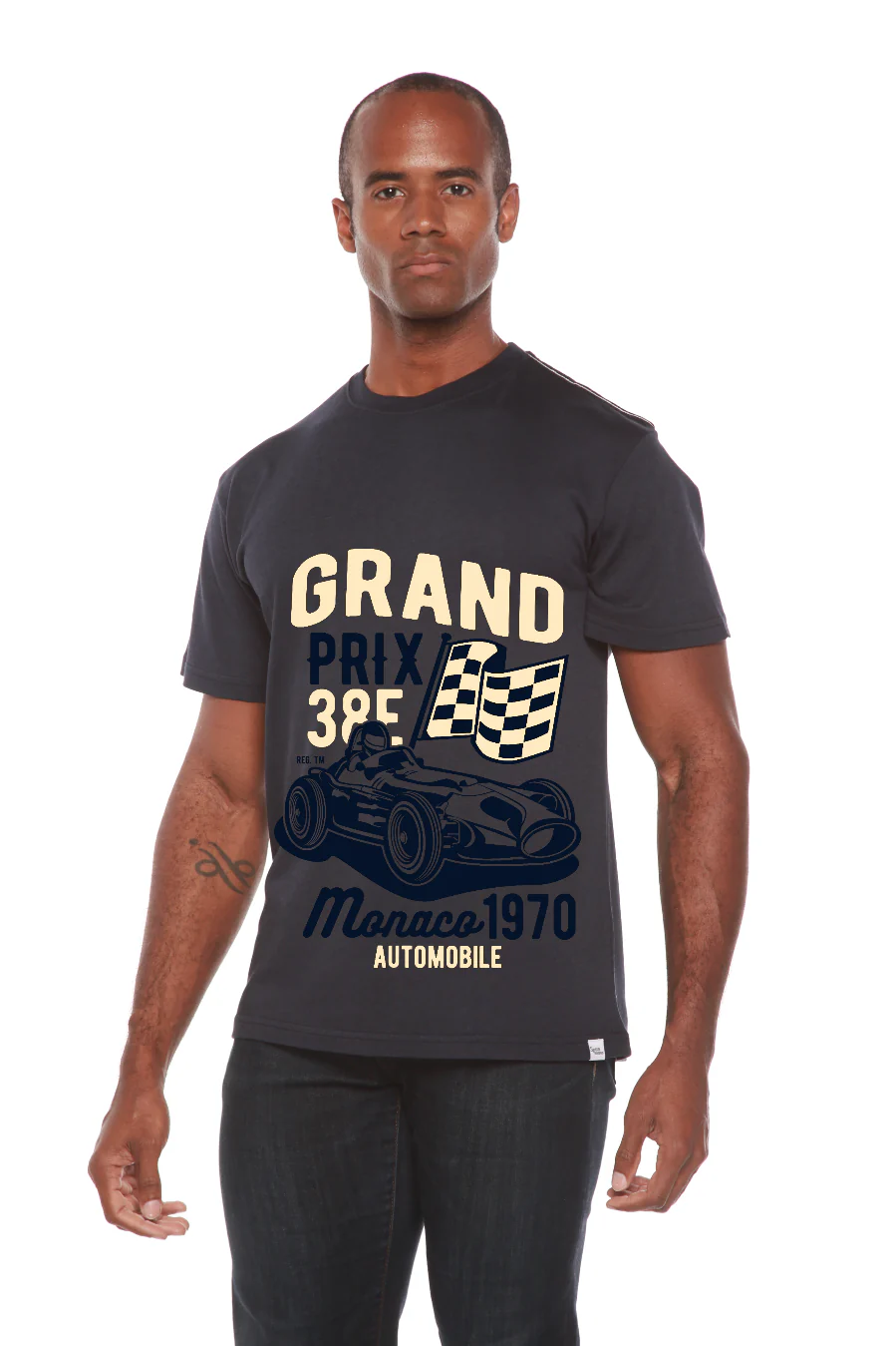 Grand Prix Men's Bamboo Viscose/Organic Cotton Short Sleeve Graphic T-Shirt - Image 3