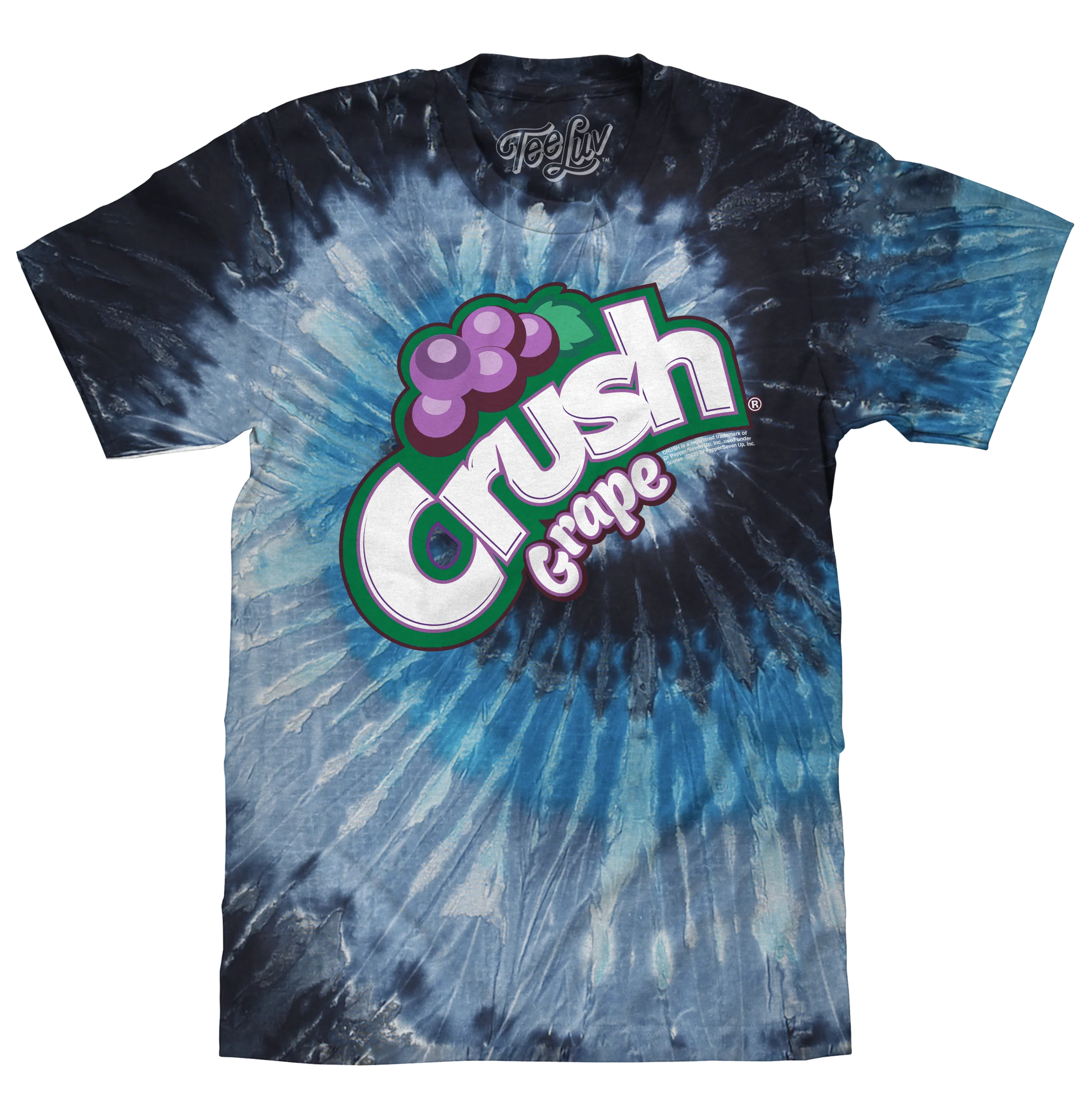 Grape Crush Soda Logo Tie Dye T-Shirt - Evening Sky Tie Dye