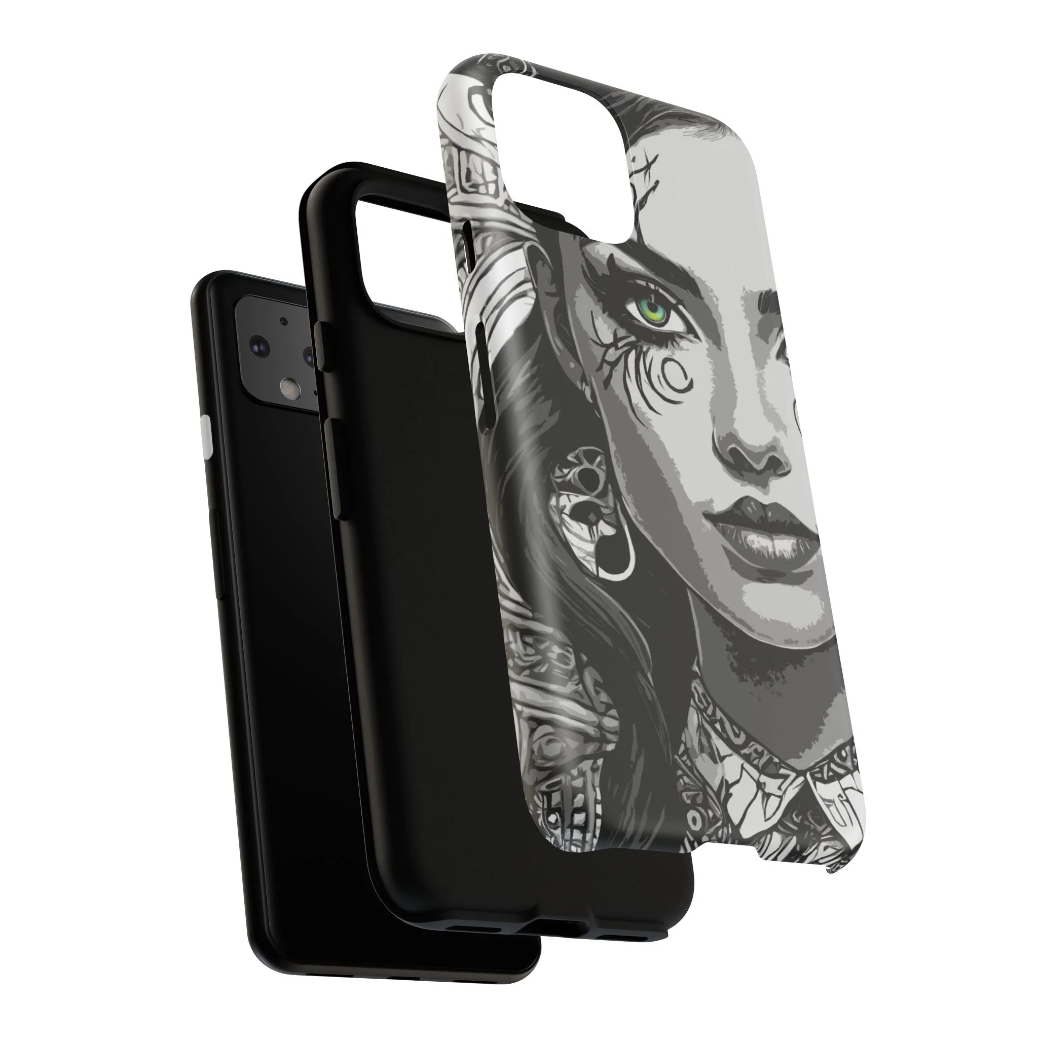 Green Eyed Devilish Beauty Tough Phone Case - Image 100