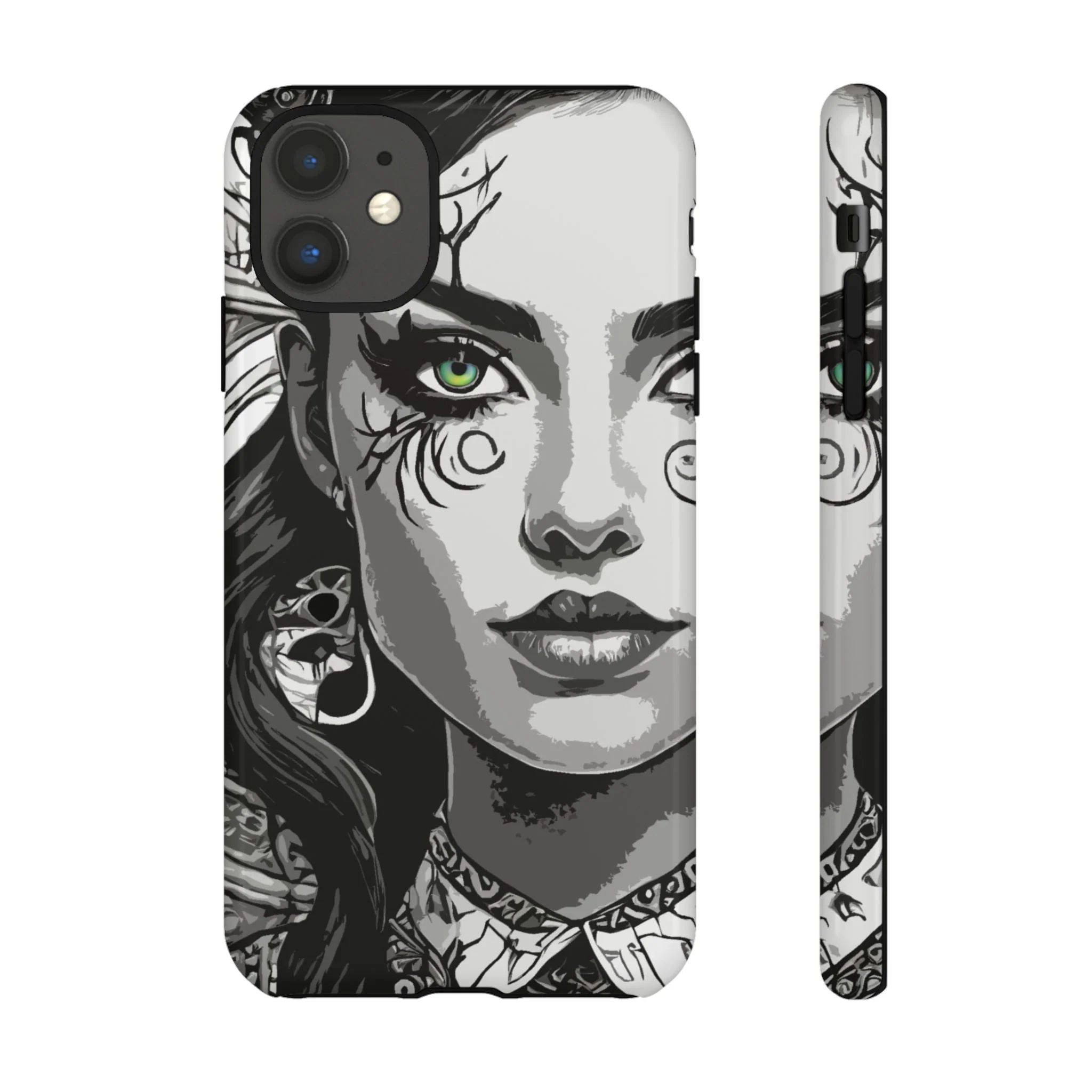Green Eyed Devilish Beauty Tough Phone Case - Image 11