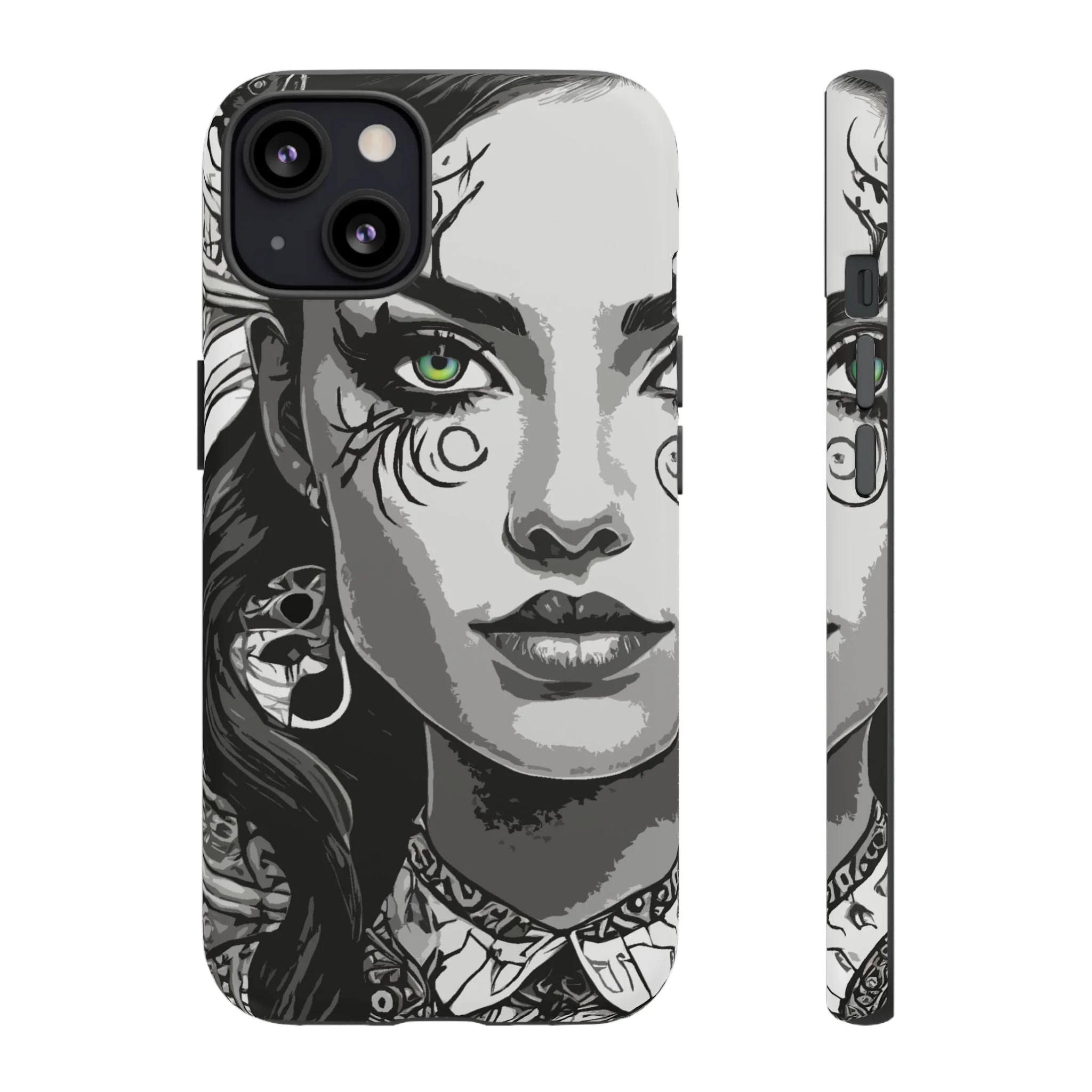 Green Eyed Devilish Beauty Tough Phone Case - Image 16