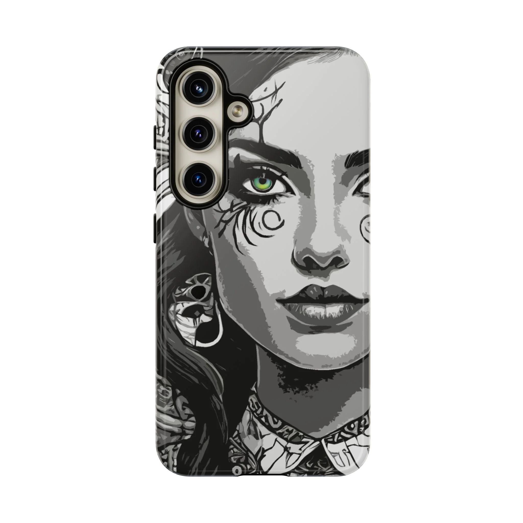 Green Eyed Devilish Beauty Tough Phone Case - Image 29