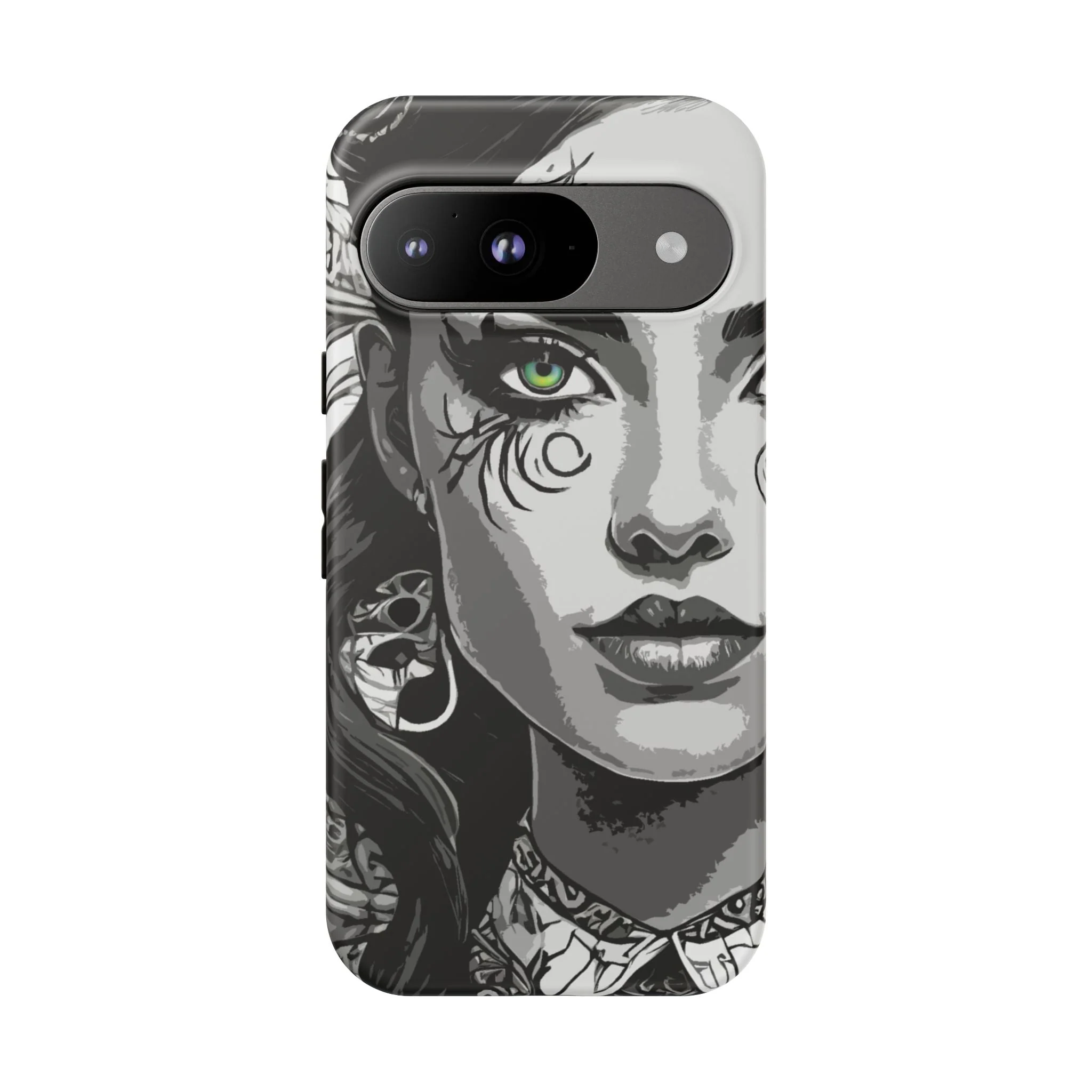 Green Eyed Devilish Beauty Tough Phone Case - Image 36