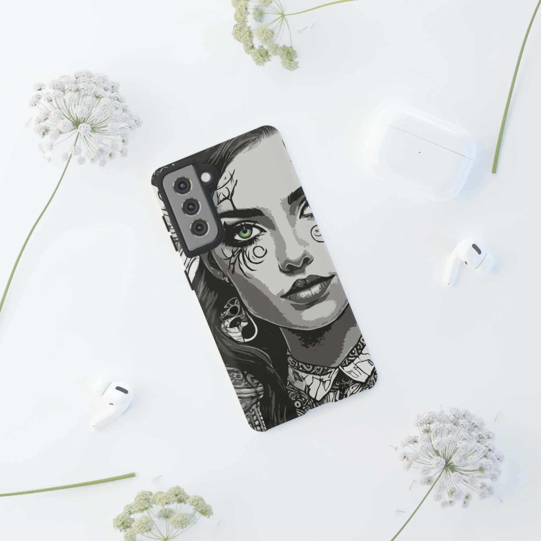 Green Eyed Devilish Beauty Tough Phone Case - Image 50