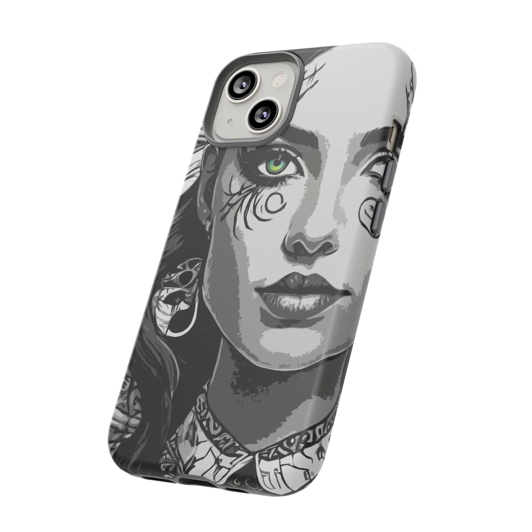 Green Eyed Devilish Beauty Tough Phone Case - Image 56