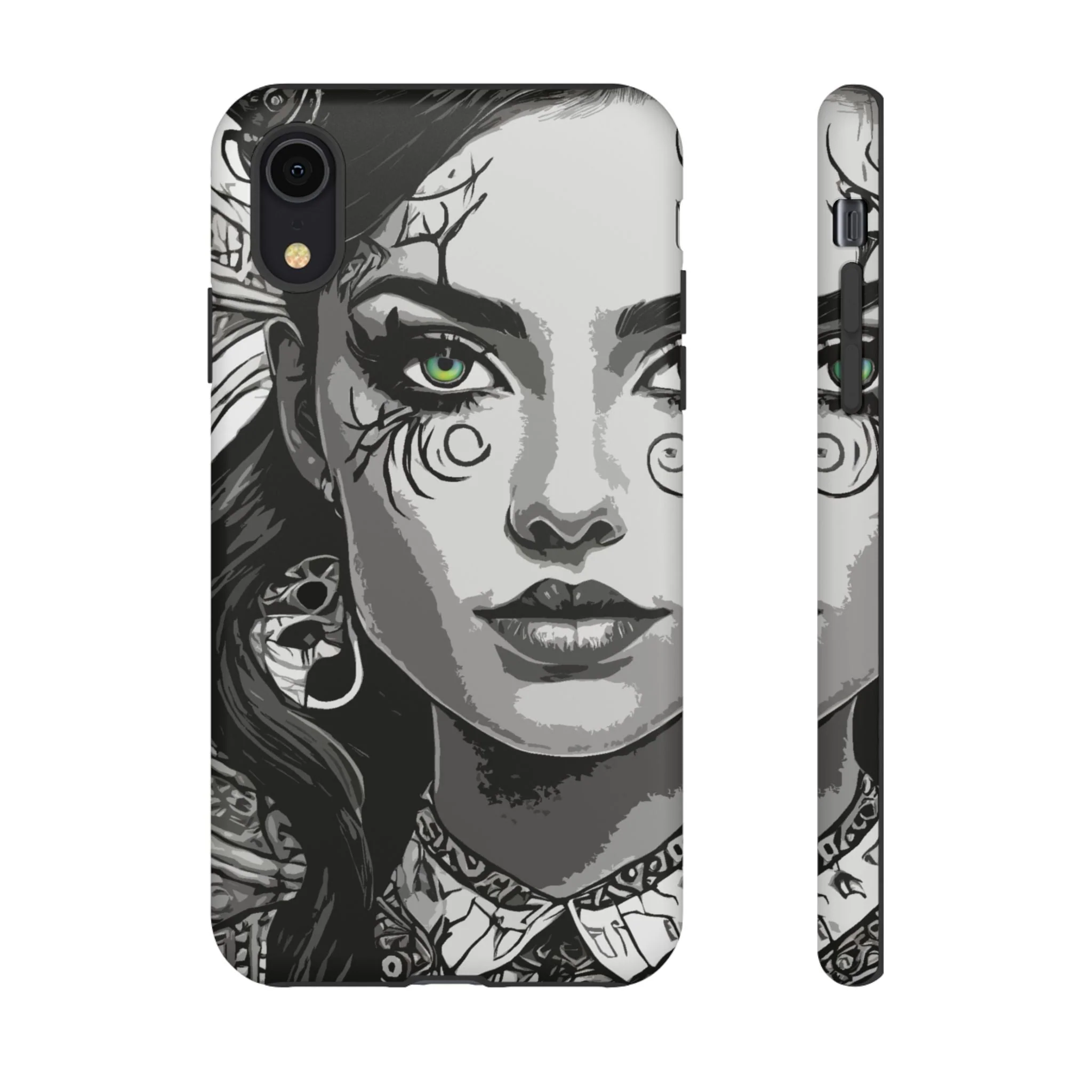 Green Eyed Devilish Beauty Tough Phone Case - Image 8