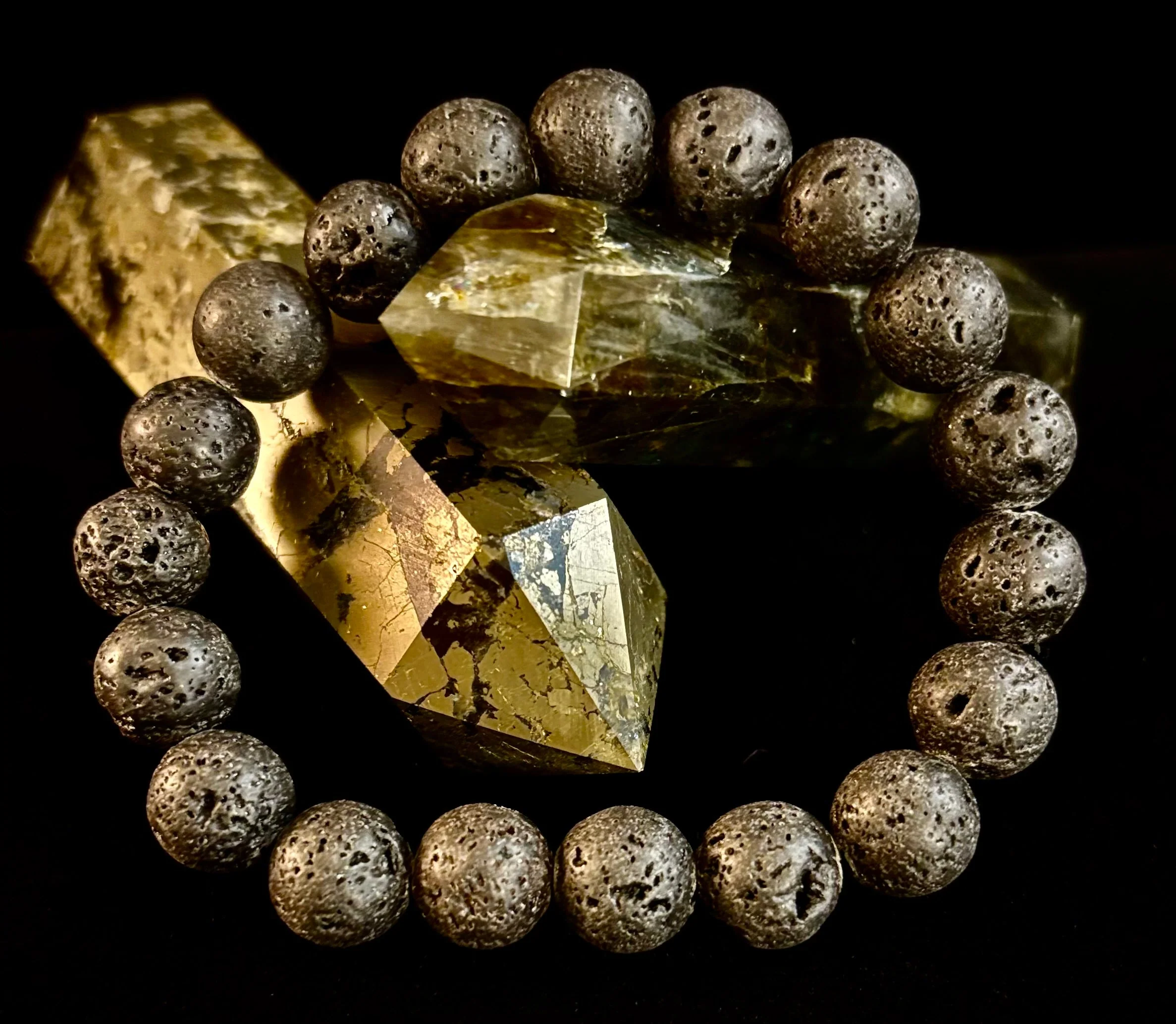 Grounded Energy Lava Rock Bracelet β Strength β’ Stability β’ Protection (10mm, Small Wrists) - Image 13