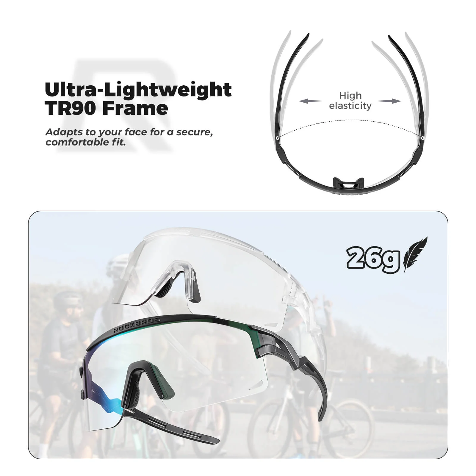 Half Frame Polarized Sports Sunglasses - SP337 - Image 3