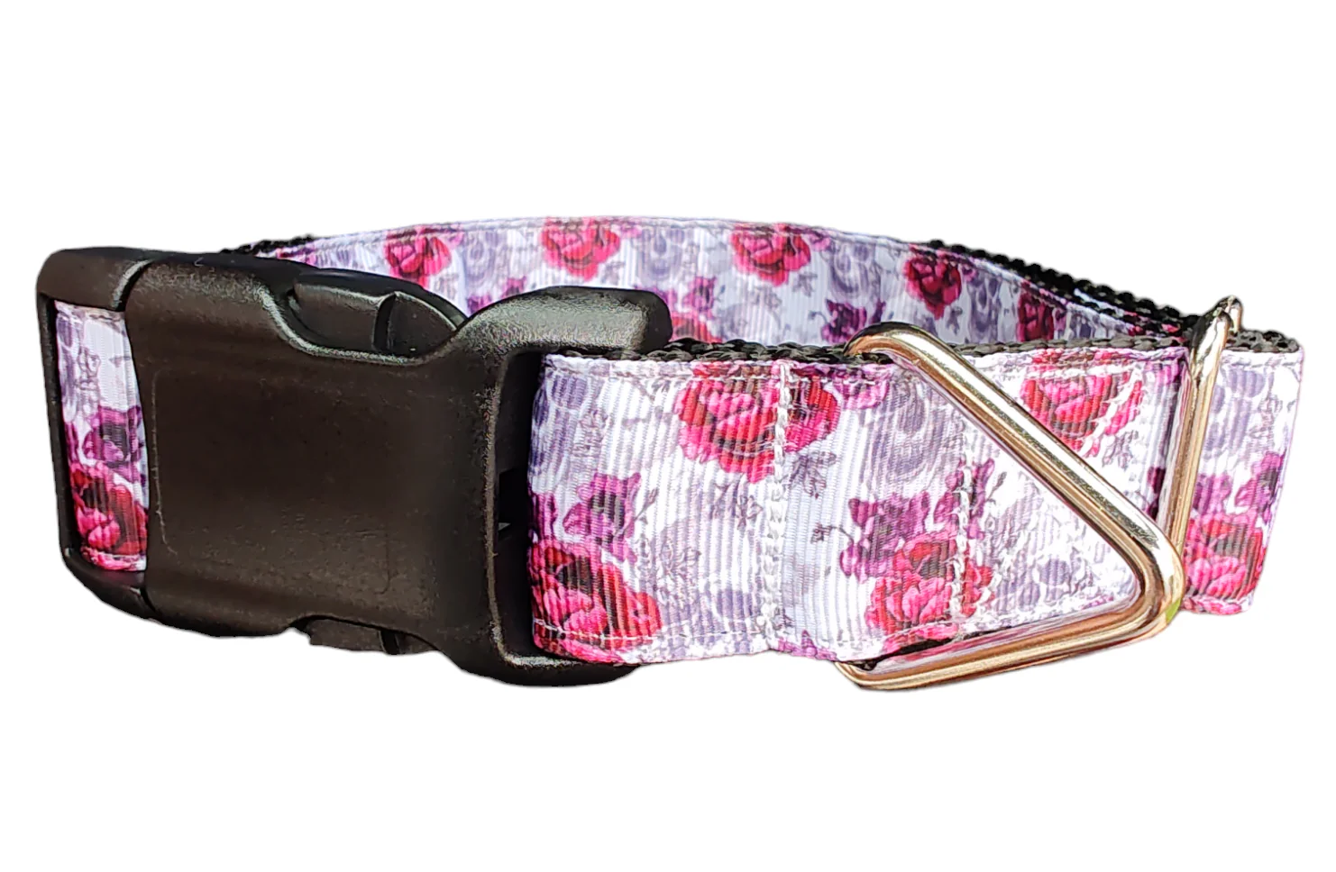 Halloween Skulls N Roses Nylon Dog Collar - Image 2
