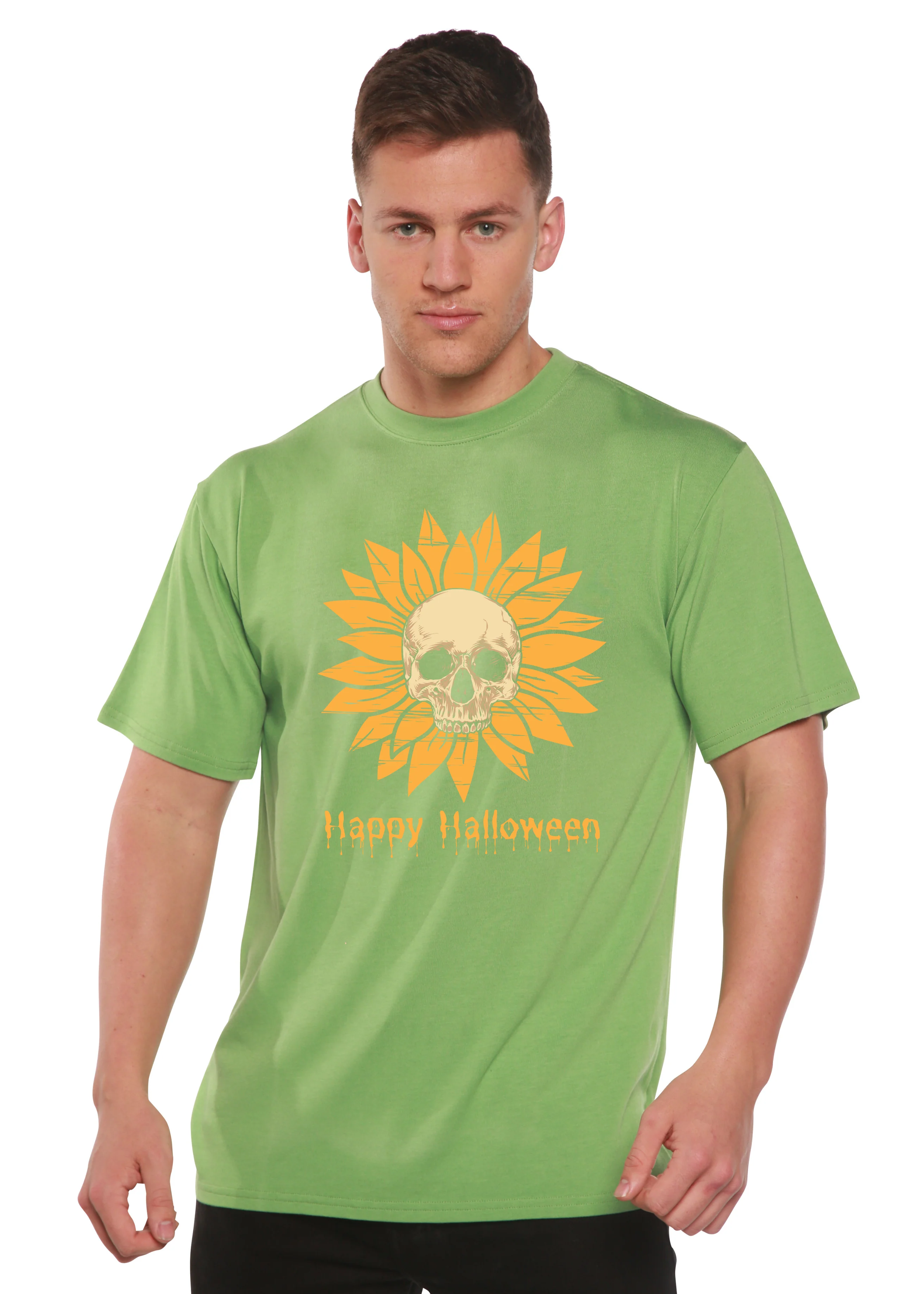 Happy Halloween Day Men's Bamboo Viscose/Organic Cotton Short Sleeve Graphic T-Shirt - Image 9