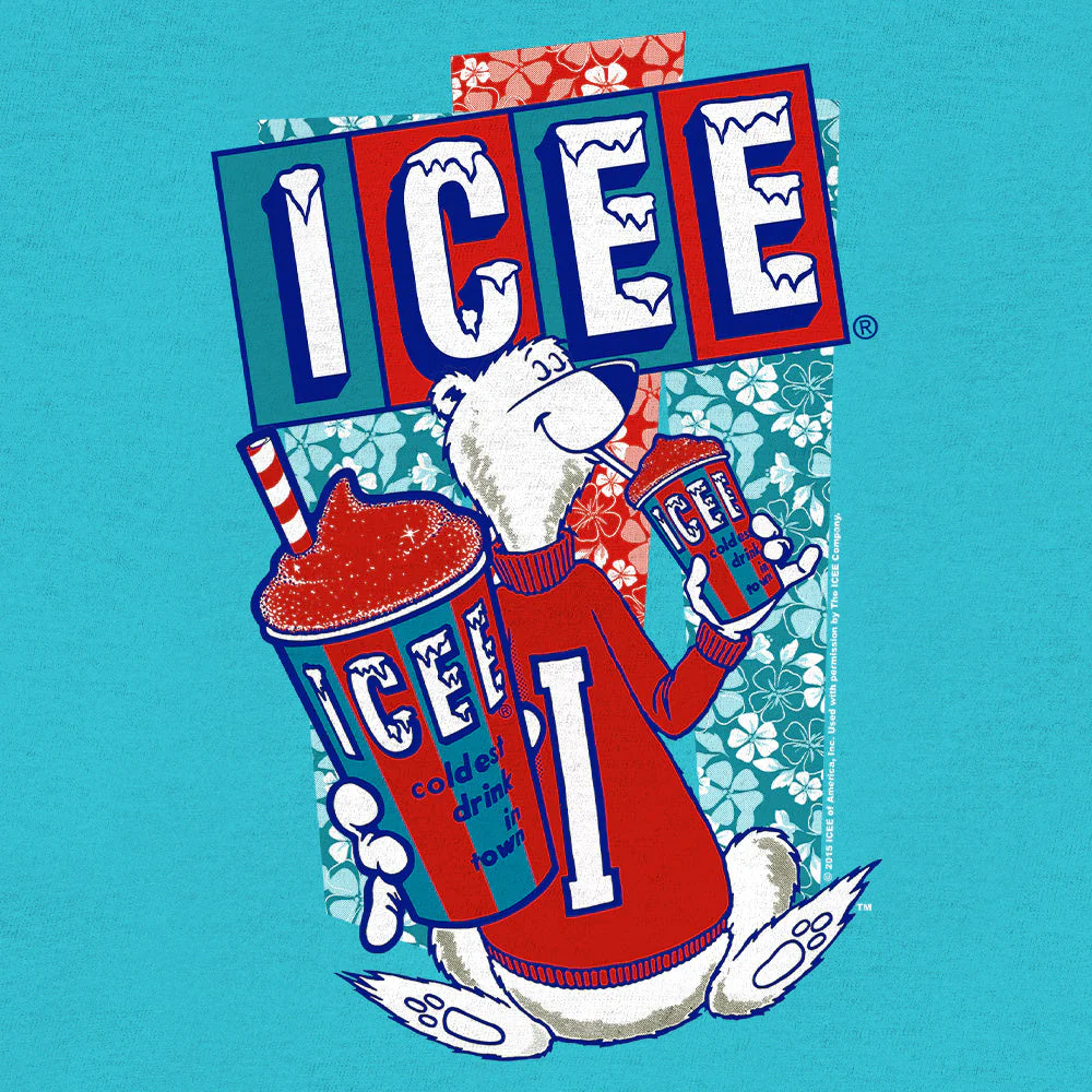 Hawaiian ICEE Polar Bear T-Shirt - Blue - Image 3