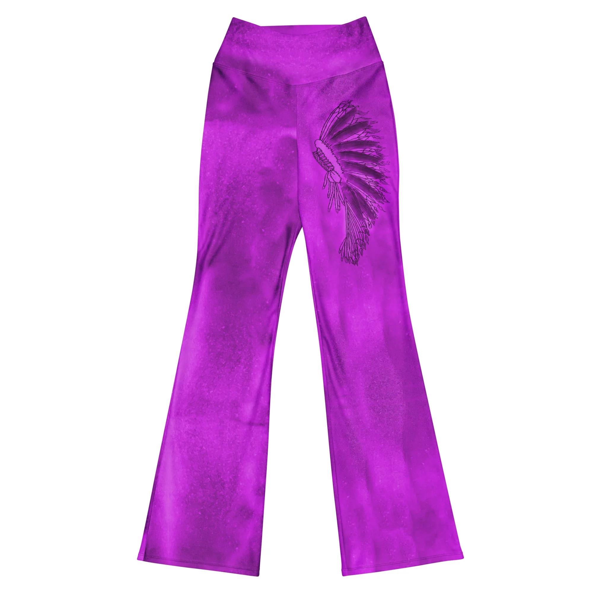 Hazey Breeze Hot Pink High Waisted Flare leggings - Image 8