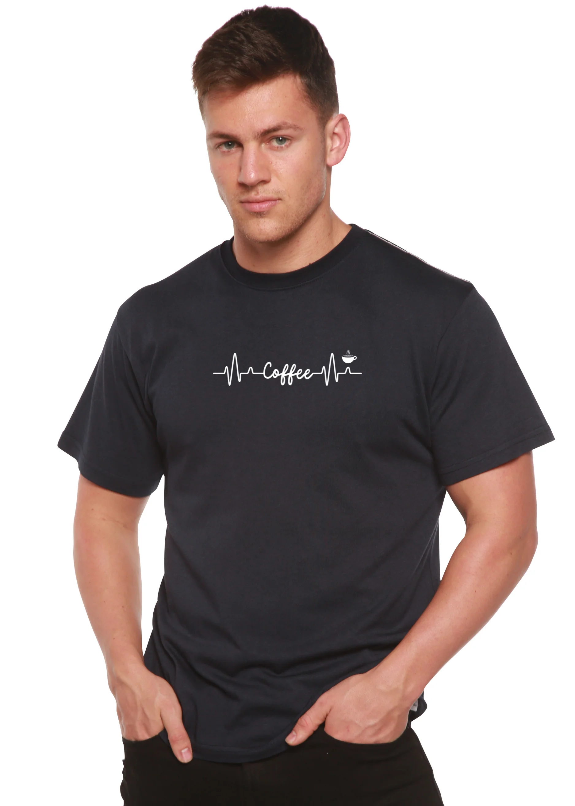 Heartbeat Coffee Unisex Bamboo/Cotton Graphic T-Shirt - Image 5