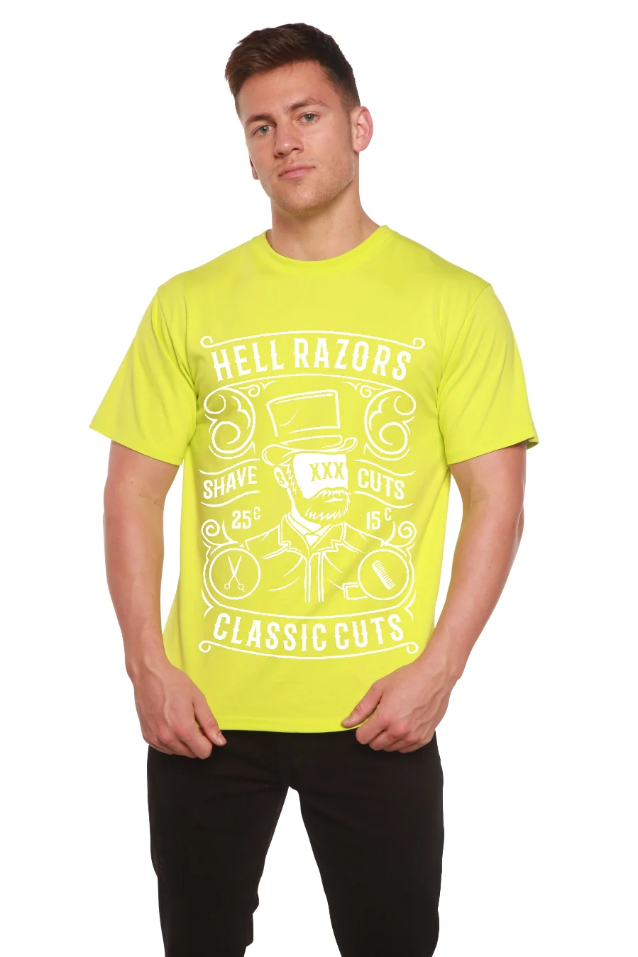 Hell Razors Men's Bamboo Viscose/Organic Cotton Short Sleeve Graphic T-Shirt - Image 8
