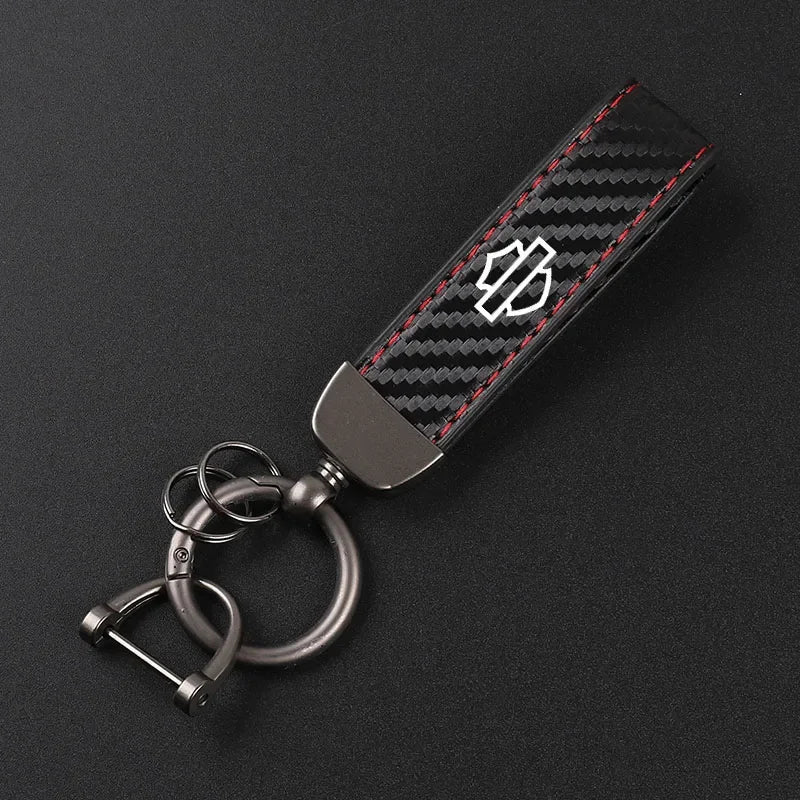 High-Grade Suede Leather Motorcycle Keychain - Image 12