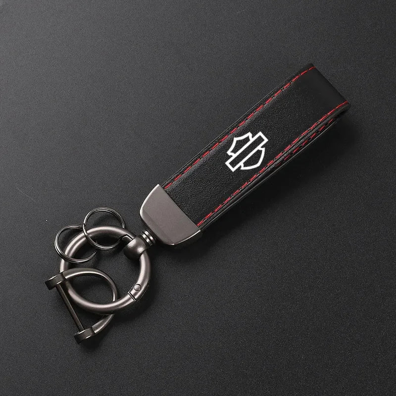 High-Grade Suede Leather Motorcycle Keychain - Image 15