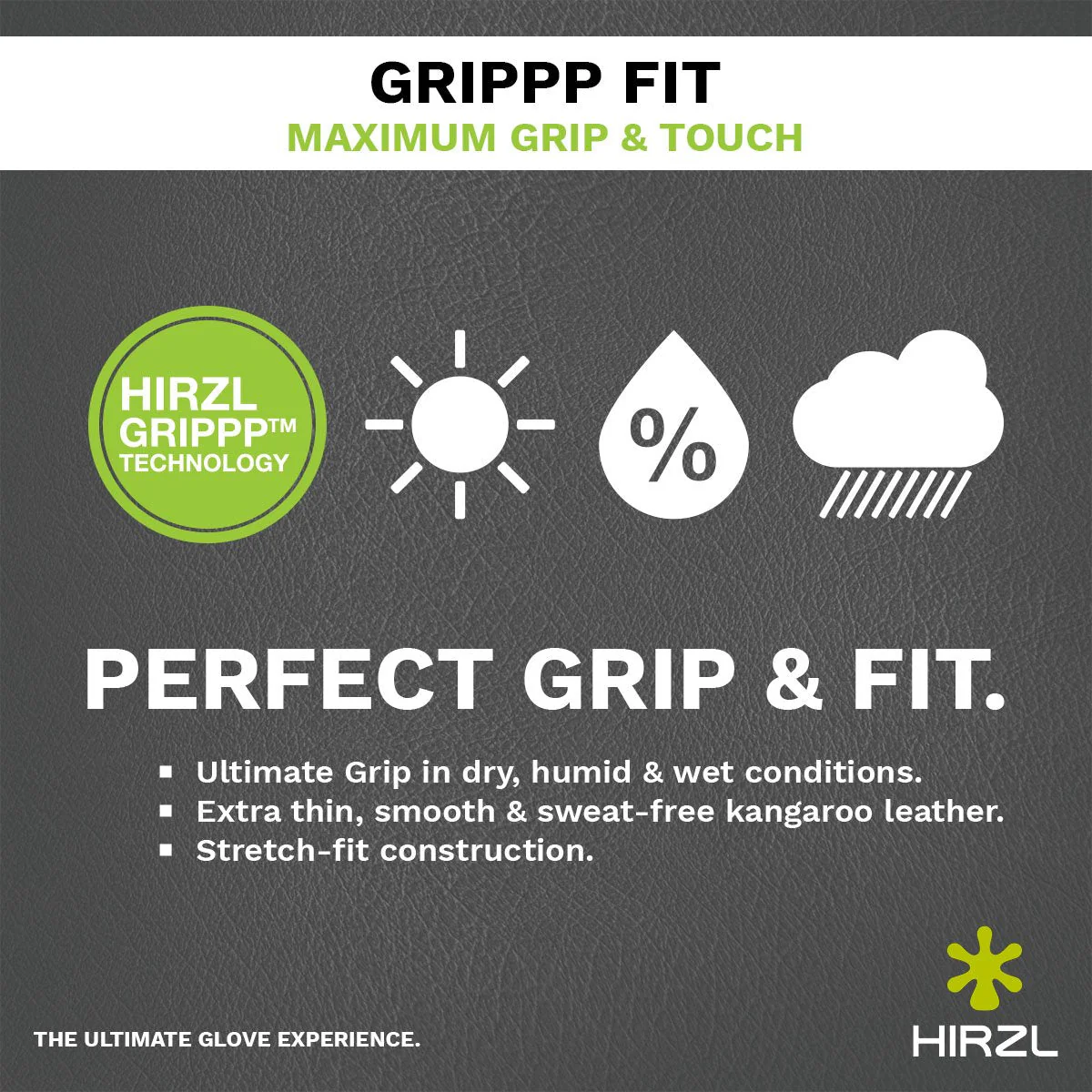 HIRZL Grippp Fit - Golf Gloves - White / Black - Image 9