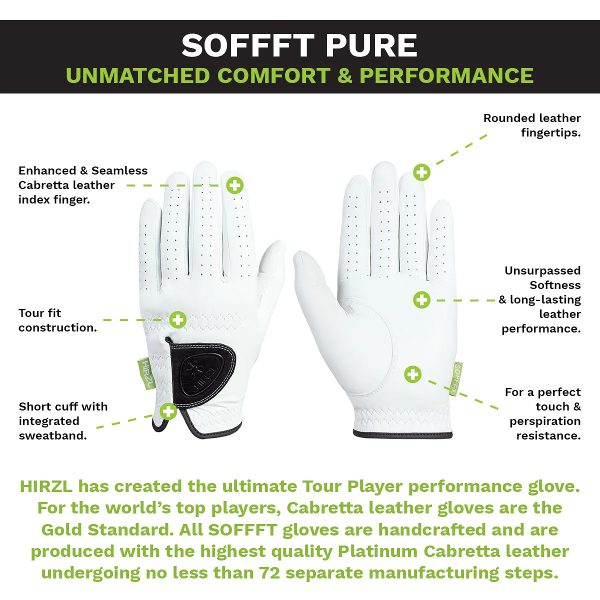 HIRZL SOFFFT Pure - Golf Gloves - WHITE - Image 9