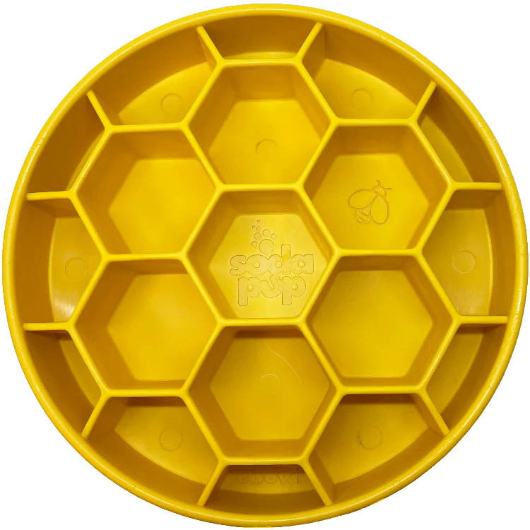 Honeycomb eBowl Deep Slow Feeder Dog Bowl for Enrichment | USA Made
