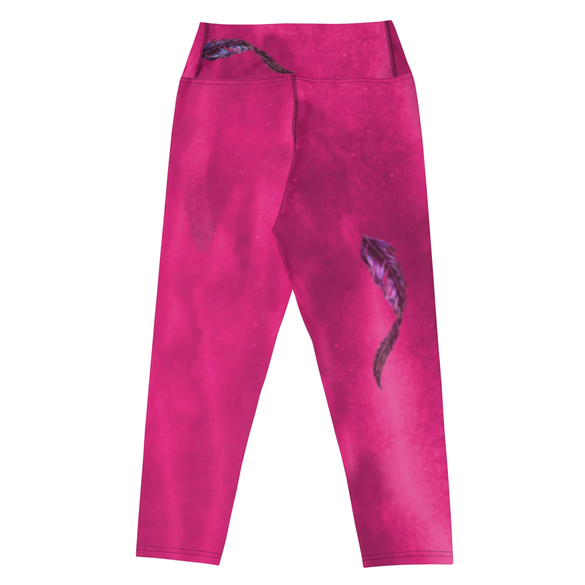 Hot Pink Hazey Breeze High Waist Capri Leggings - Image 14