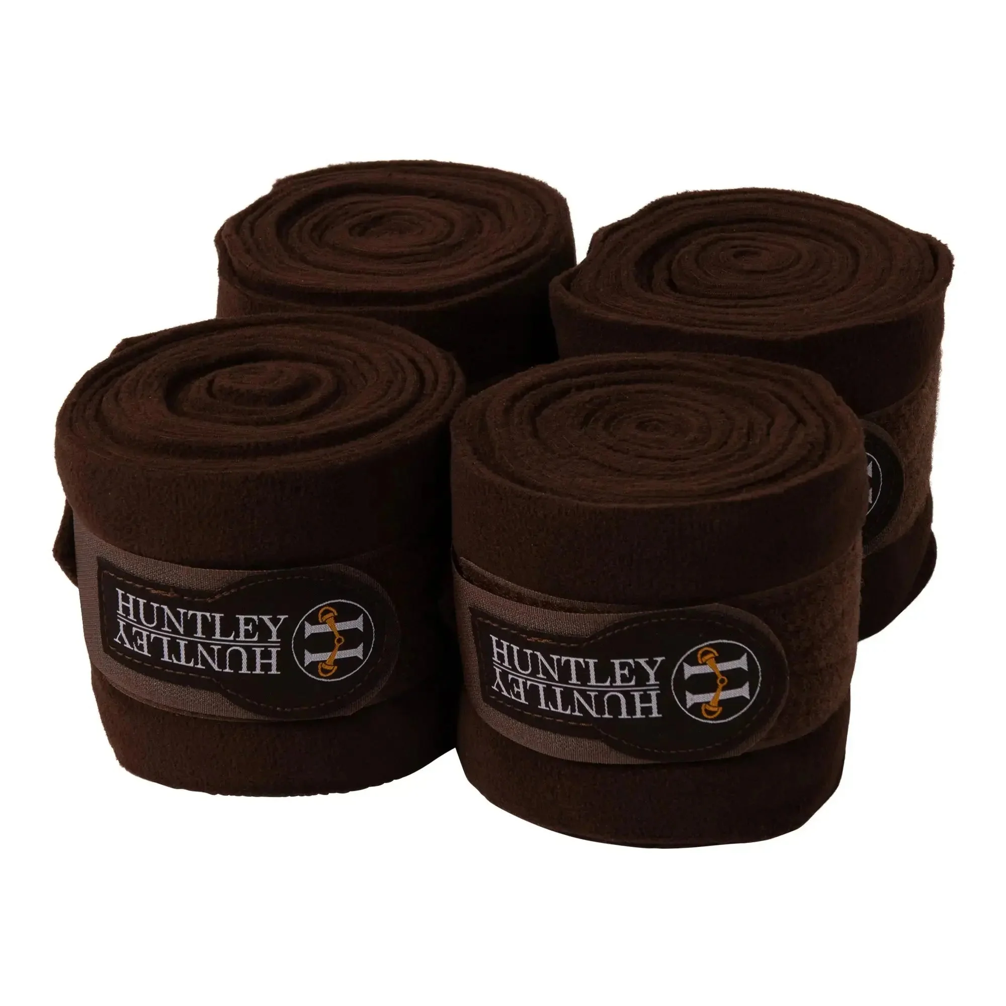 Huntley Equestrian Polo Fleece Wraps, Set of 4, Black - Image 9