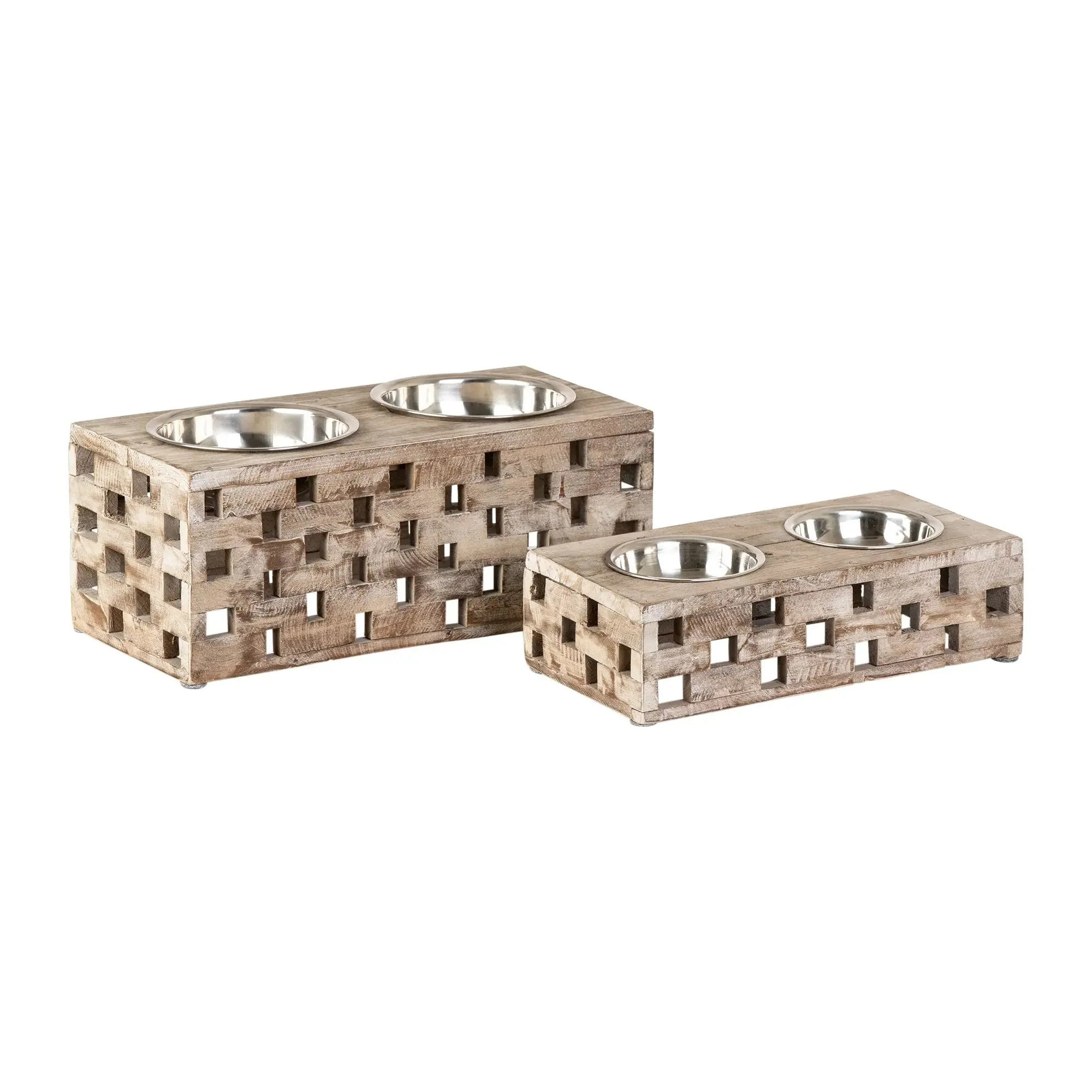 Huntley Pet Elevated Dog and Cat Double Bowl Feeder - Image 2
