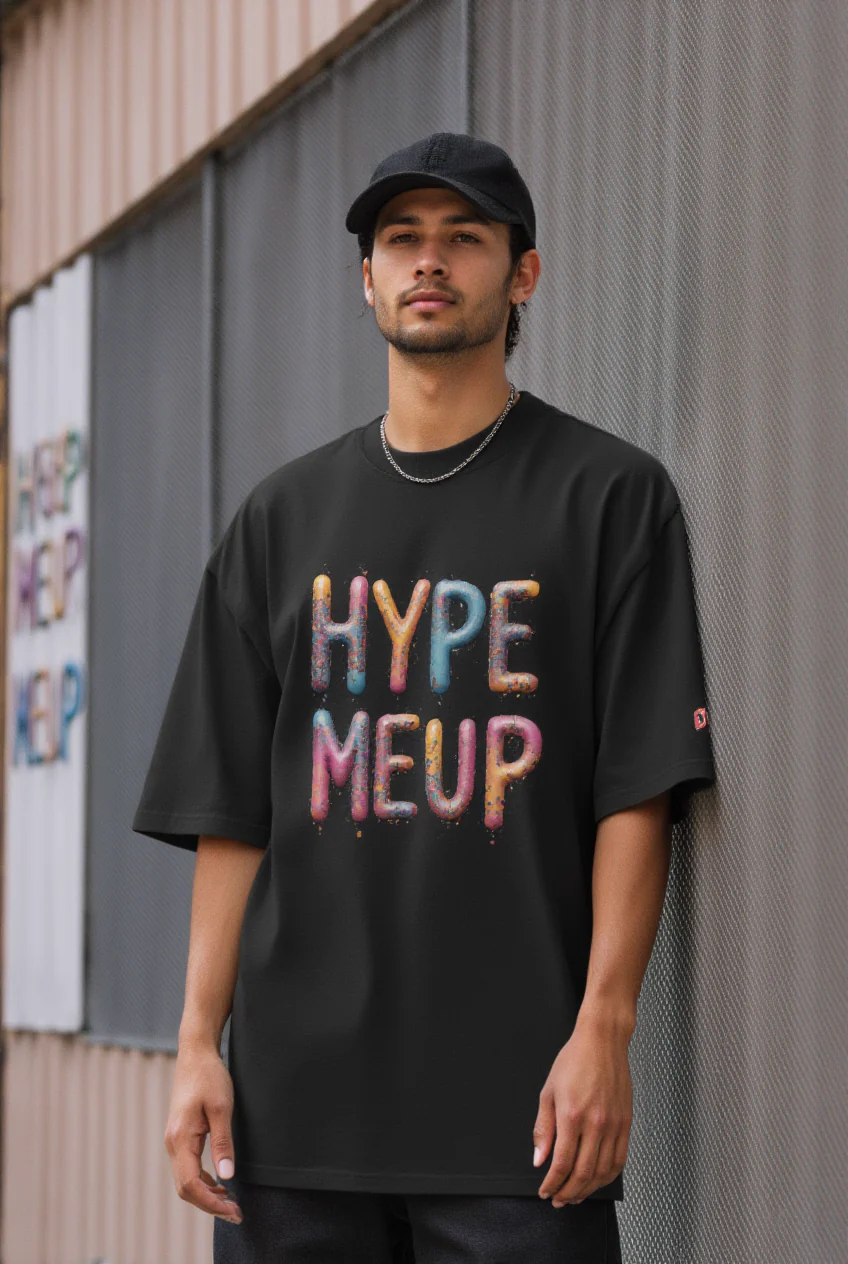 HYPE MEUP Affirmations Oversized Vintage Feel T-Shirt - Image 4