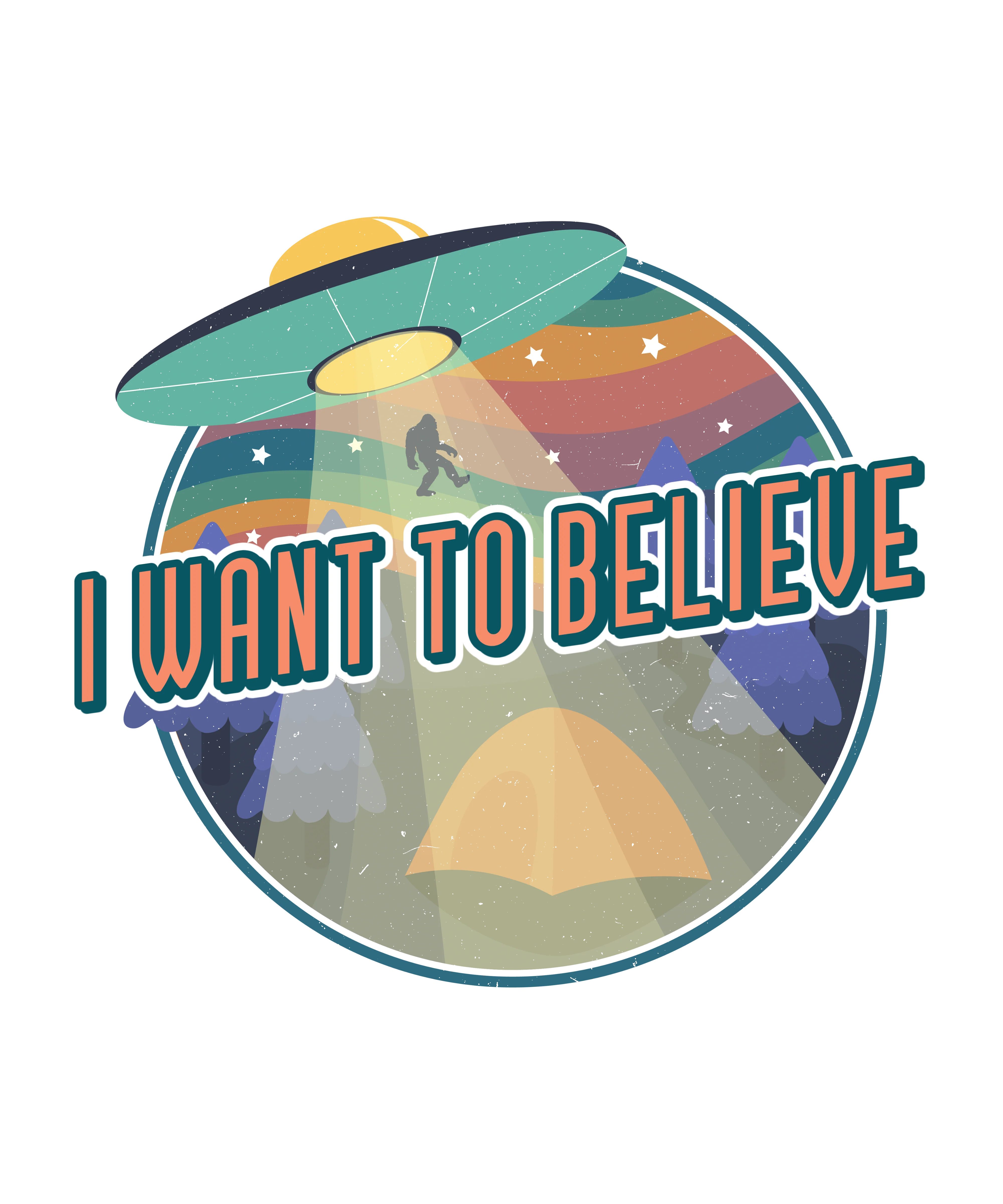 I Want to Believe Men's Bamboo Short Sleeve Printed T-Shirt - Image 2