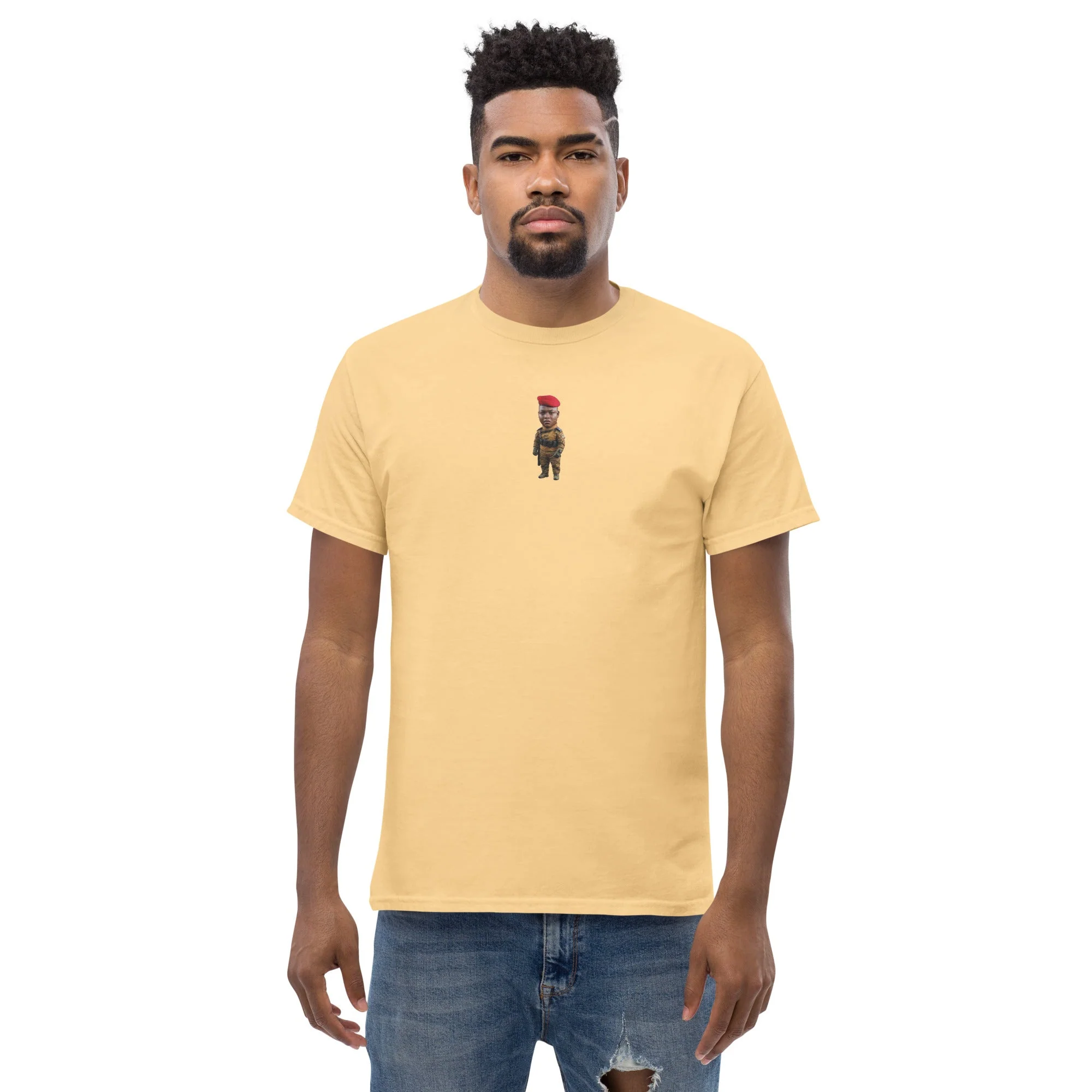Ibrahim Traoré Fine Embroidery Unisex classic tee - Image 10