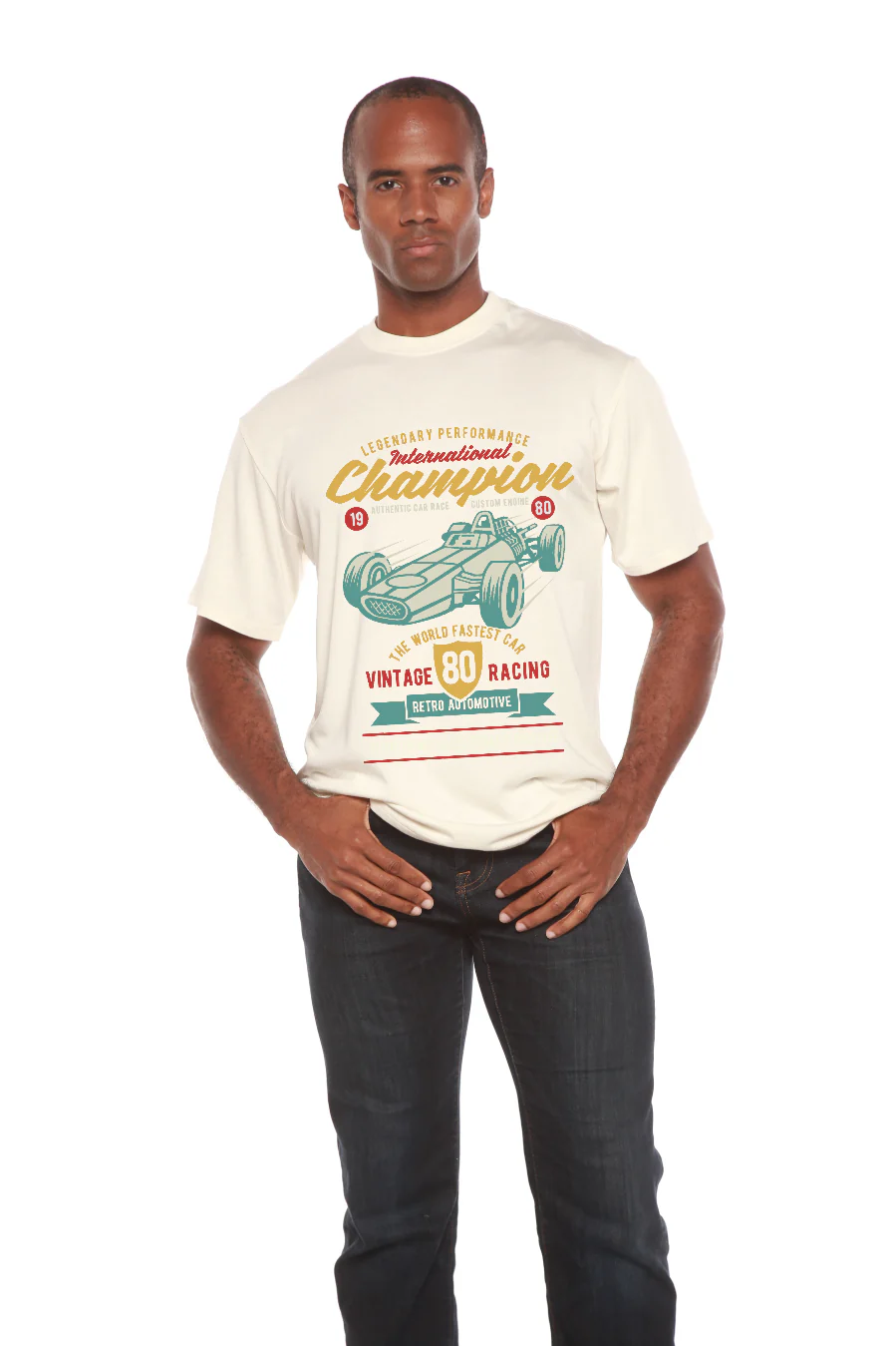 International Champion Men's Bamboo Viscose/Organic Cotton Short Sleeve Graphic T-Shirt - Image 8
