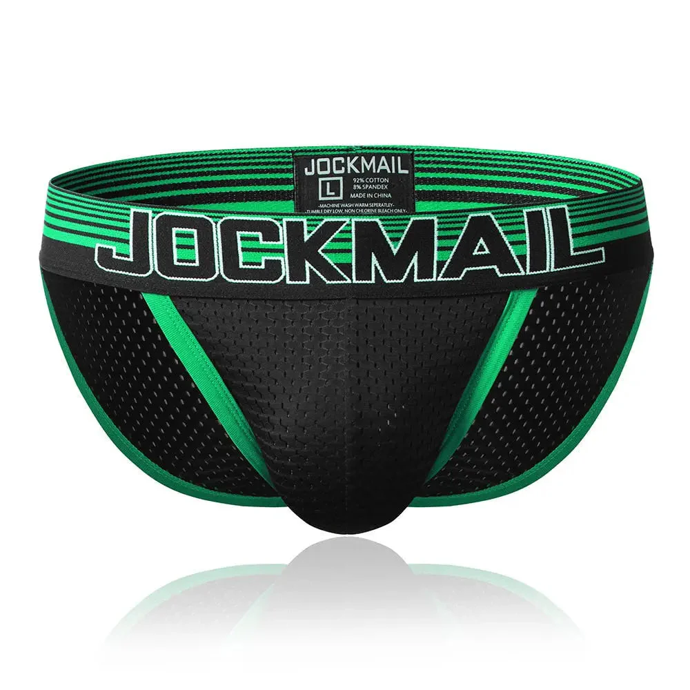 Jockmail Black Mesh Sport Brief - Image 4